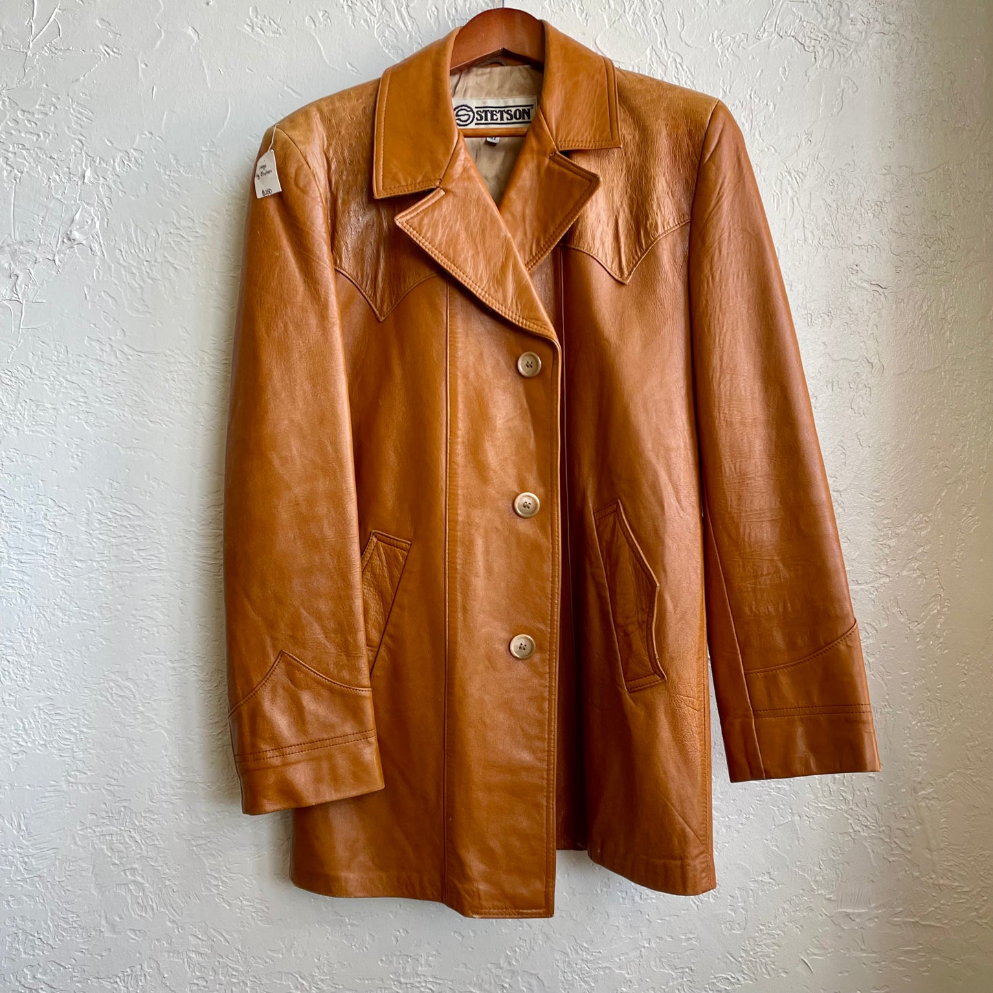 1970s Stetson Western Leather Jacket | Size 42/Large