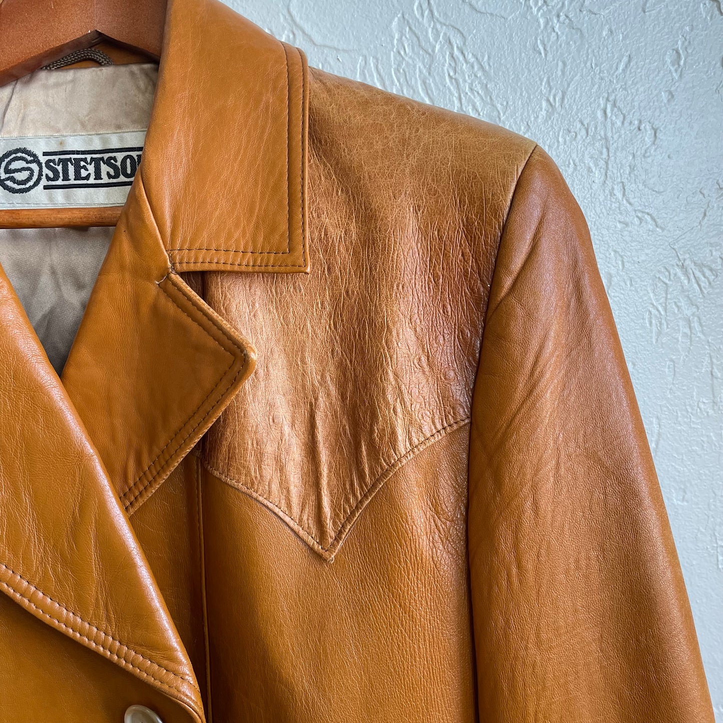 1970s Stetson Western Leather Jacket | Size 42/Large