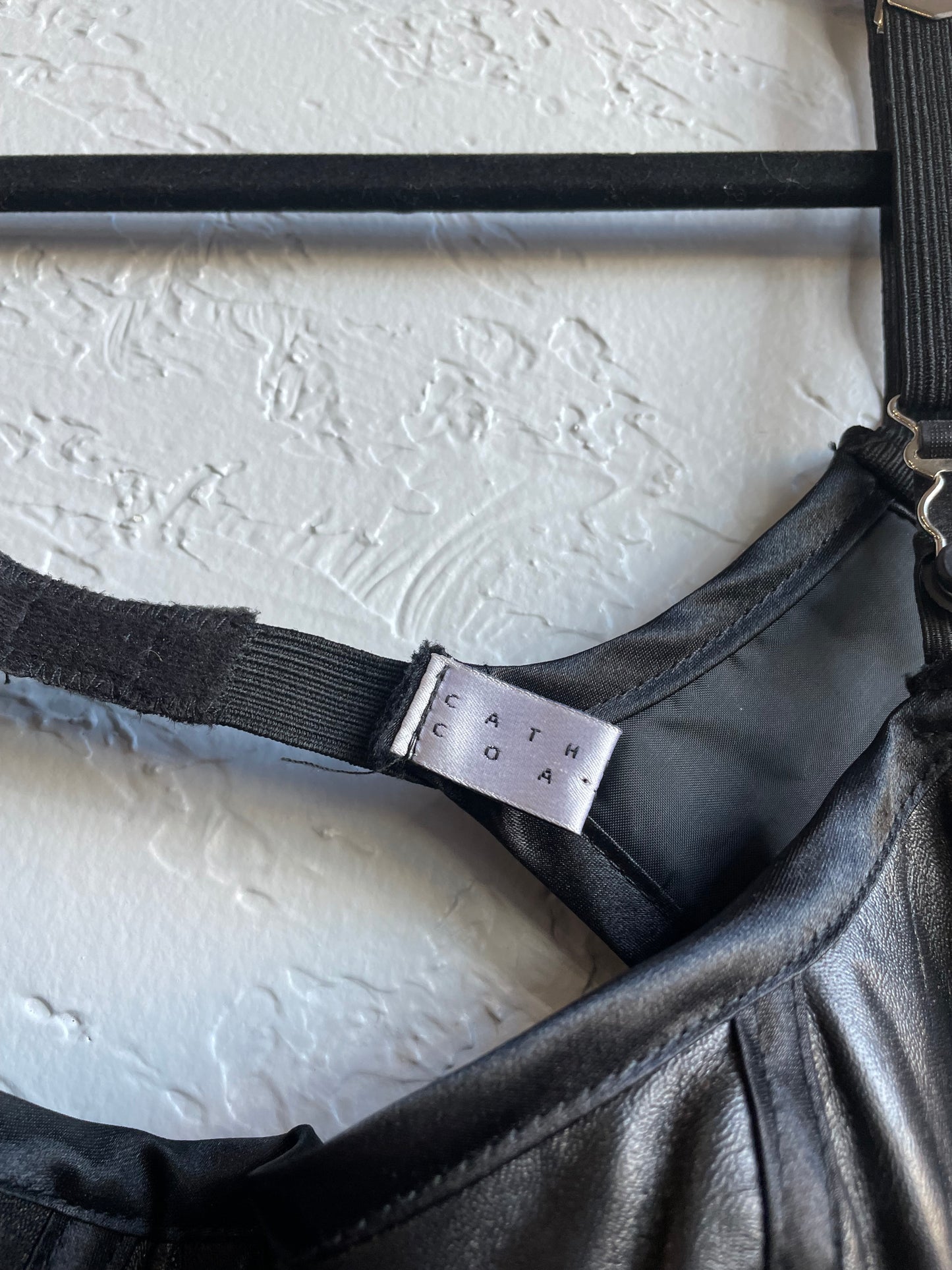 Y2K Faux Leather Bra