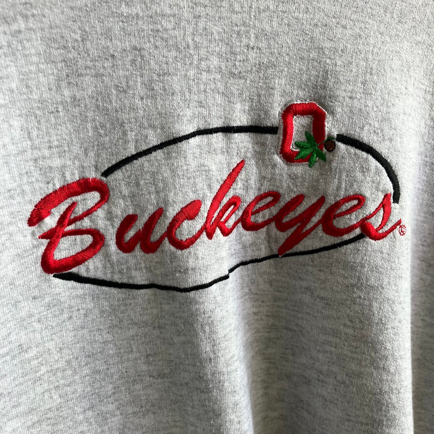 Grey Ohio Buckeyes Crewneck Sweatshirt | XL