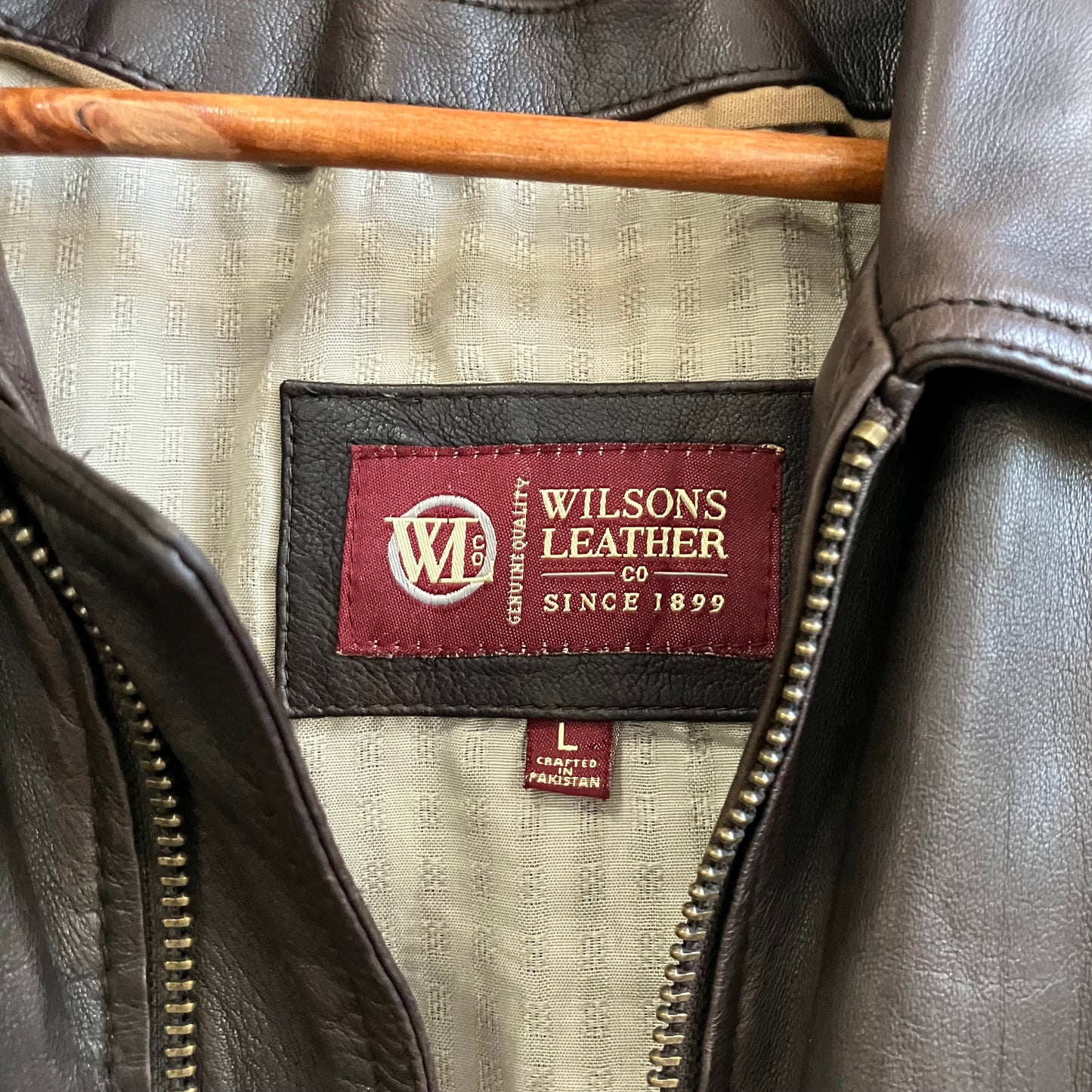 Wilsons Leather Brown Leather Jacket Mens Large