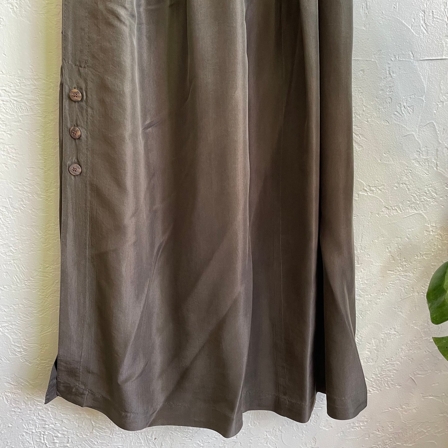 Dark Brown Harve Benard Skirt 100% Silk | XS