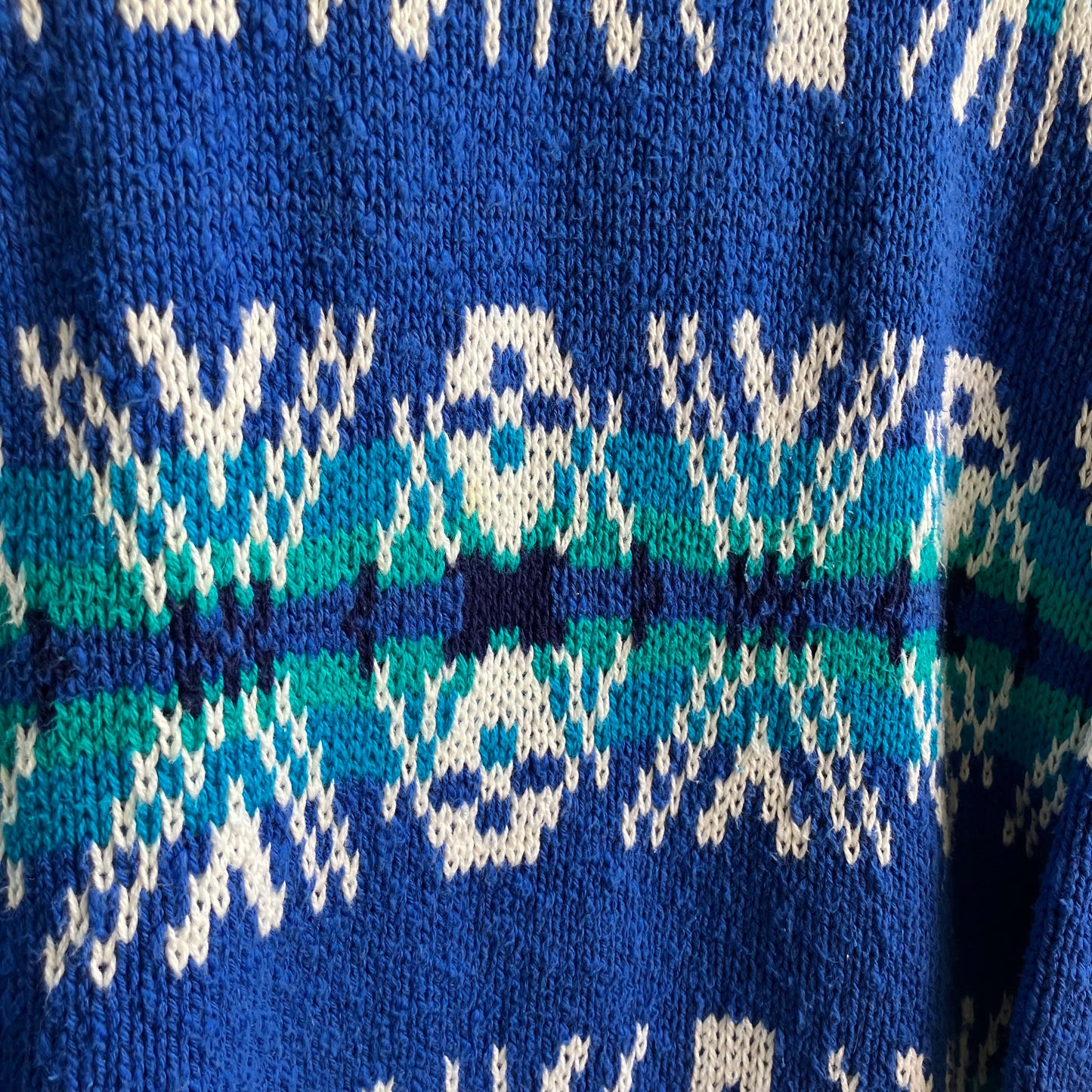 Vintage Cotton Sweater American Portrait Medium