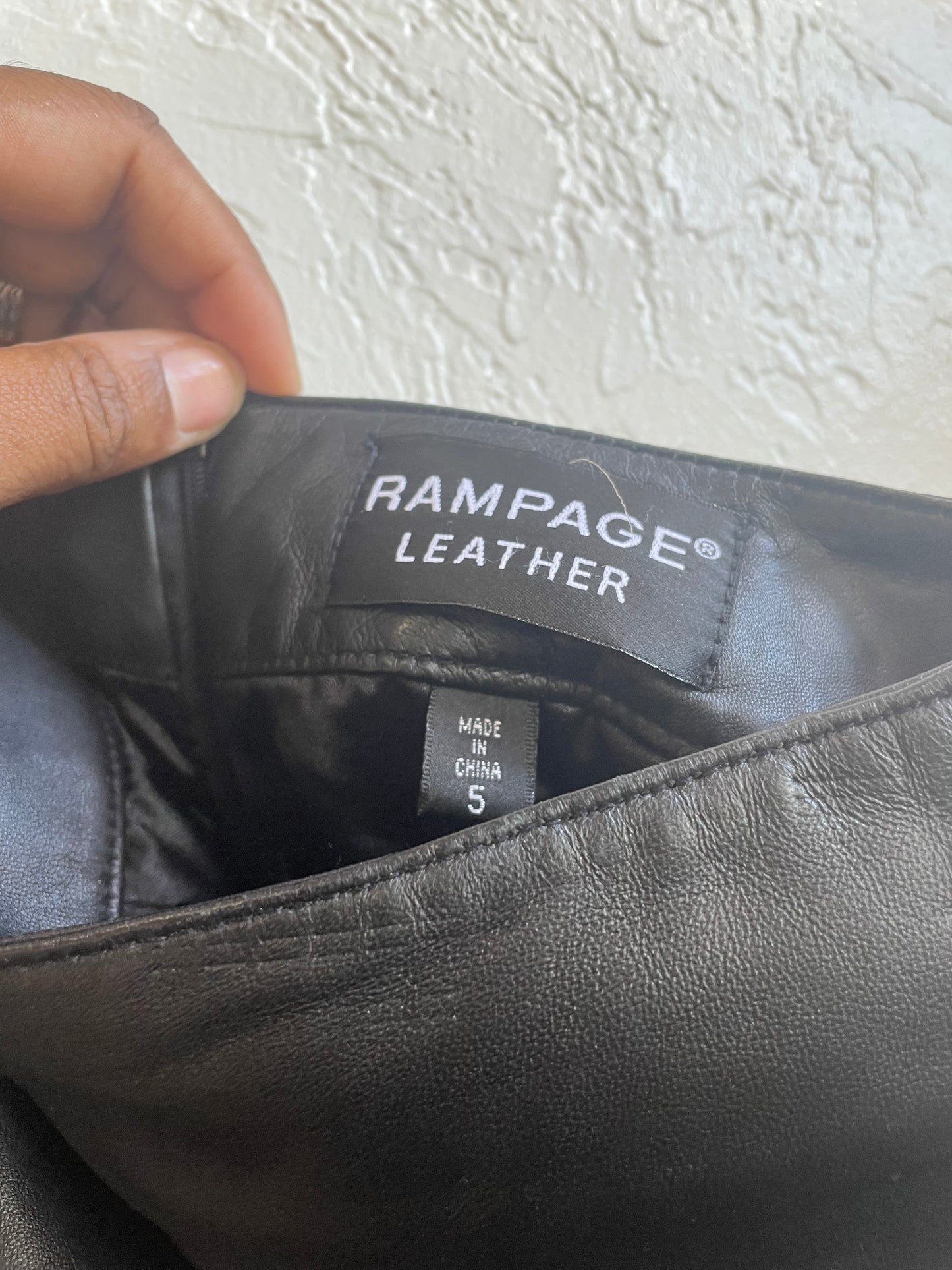 Rampage 100% Leather Mini Skirt |Size 5/Small