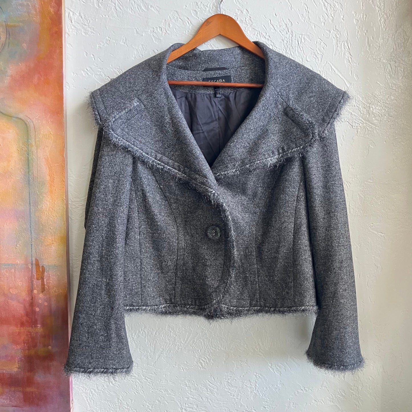 Escada Grey Blazer Jacket | Size 44/XL