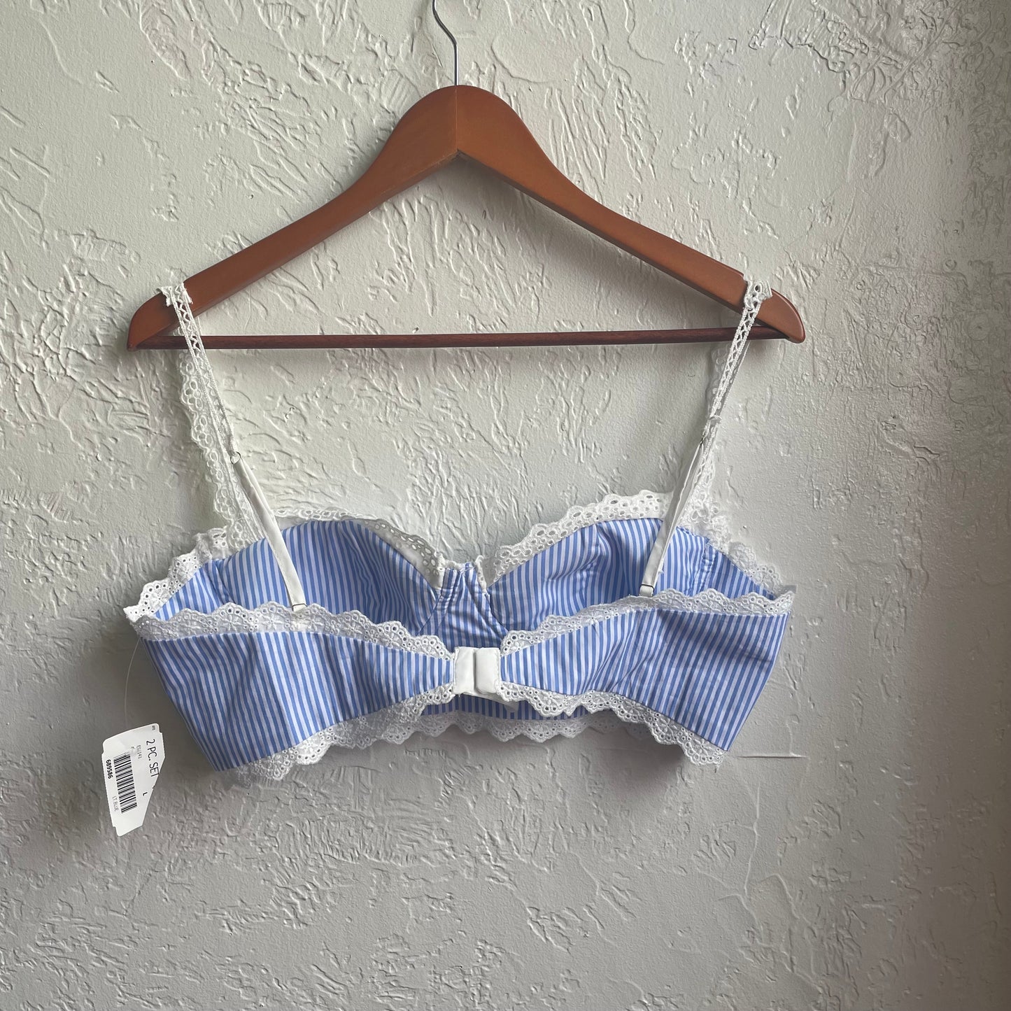 Blue & White Bralette | large