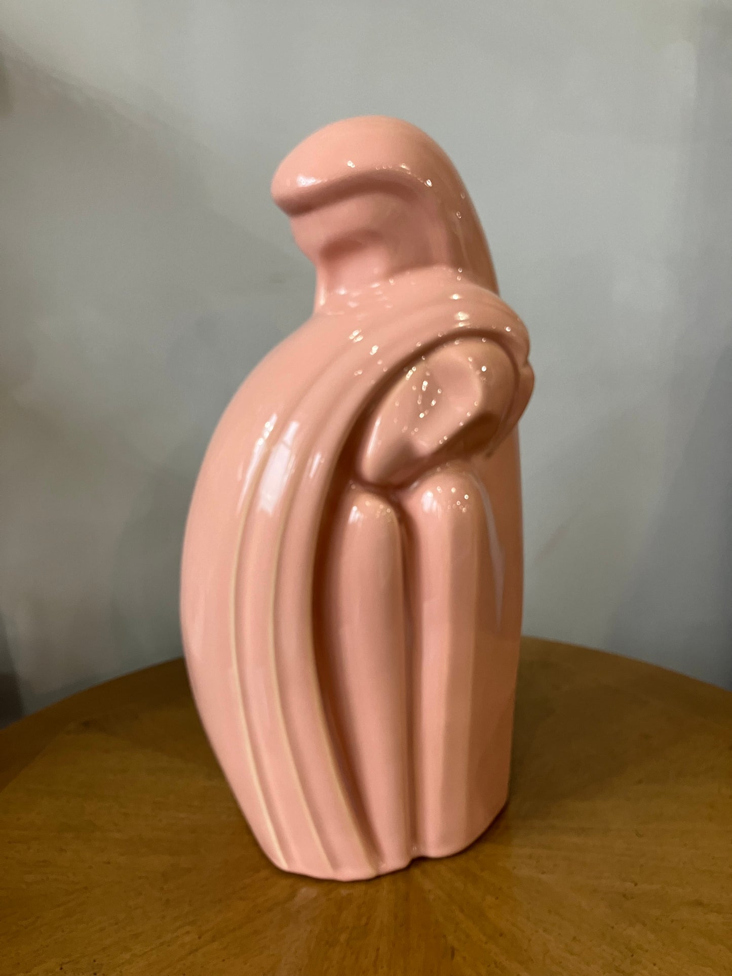 Haeger Pottery Lovers Embrace 6051 Statue Art Deco Large 18” Pink Vintage
