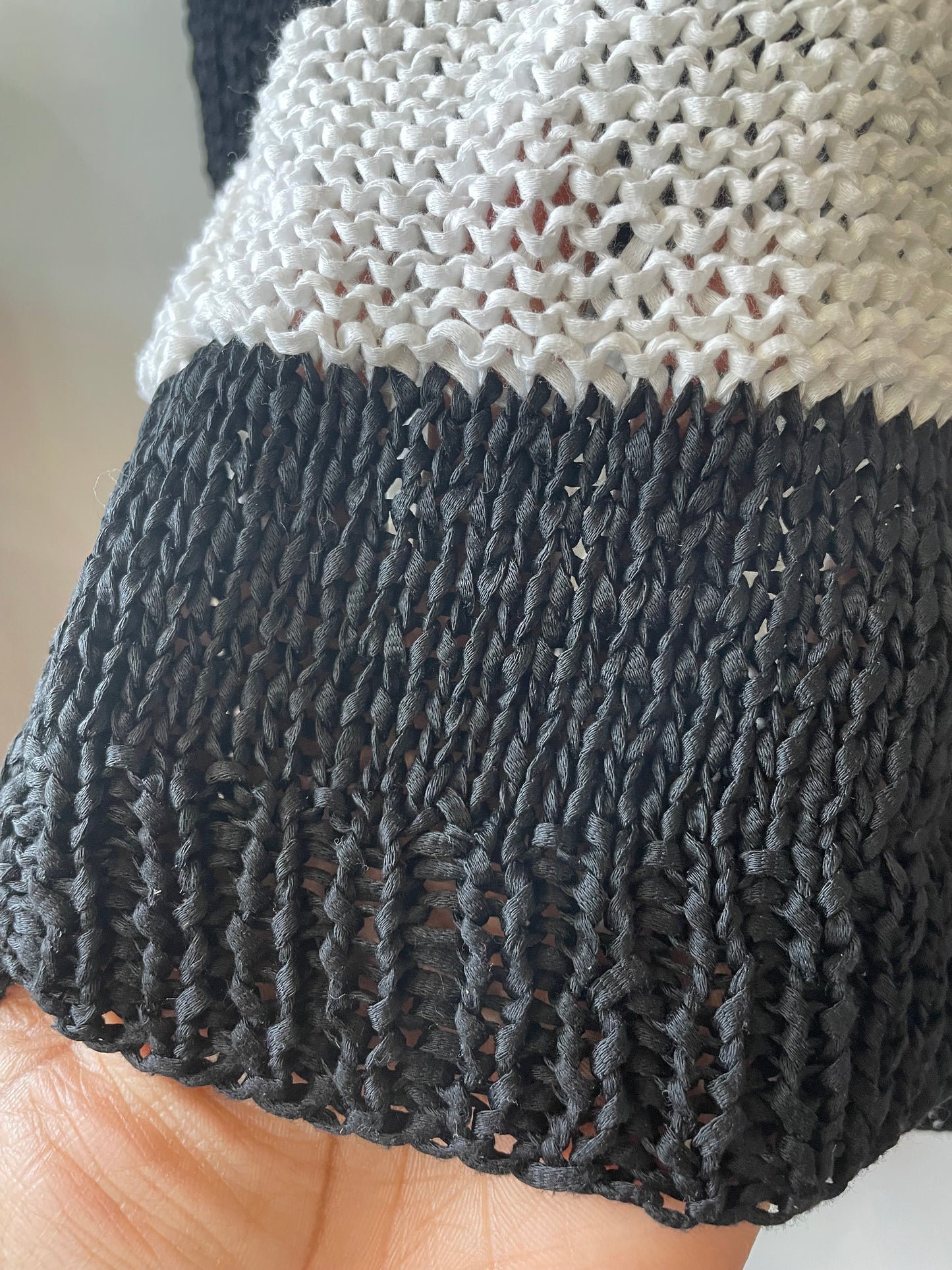 Givenchy Sport Hand Crochet Black and White Strip Sweater