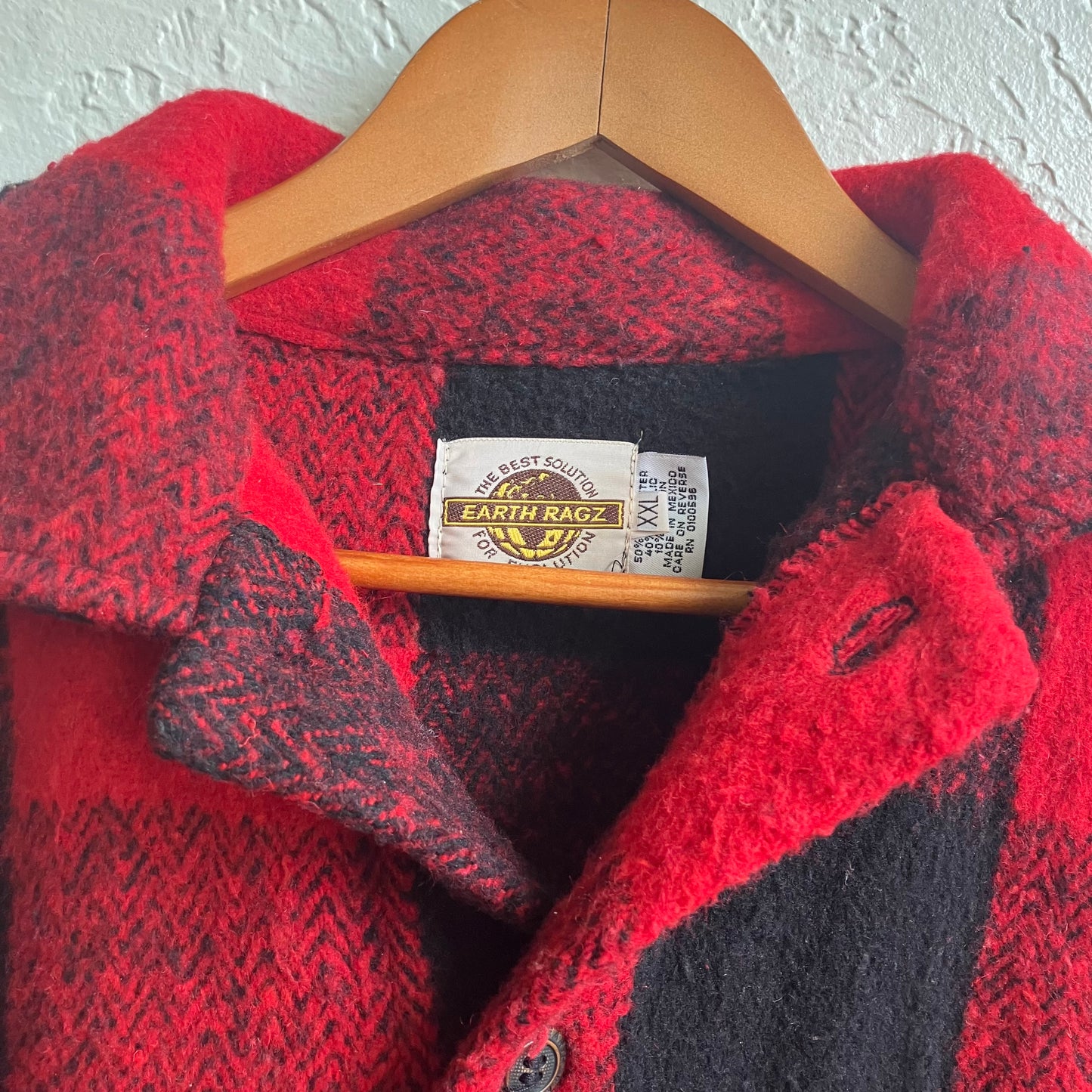Earth Ragz Buffalo Plaid Checkered Shirt Jacket Size XXL