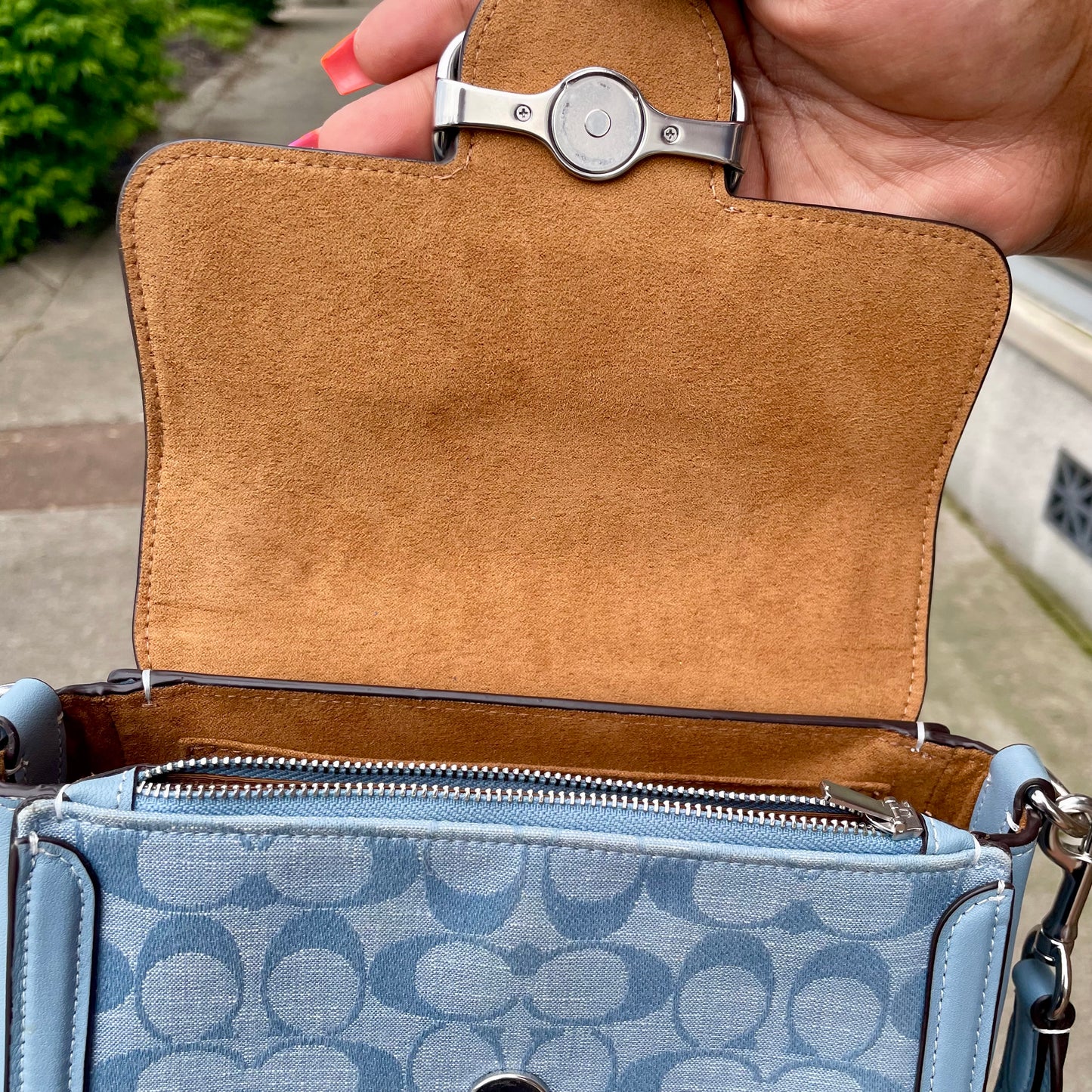 Coach Morgan Top Handle Satchel In Signature Chambray