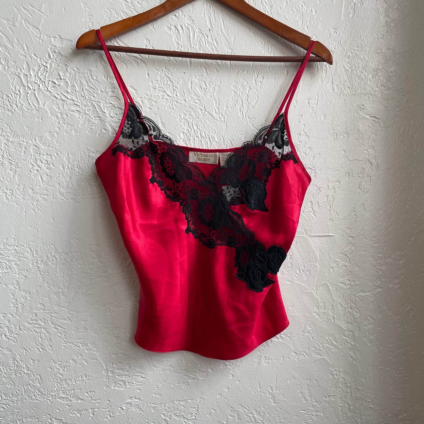 Red Y2K Victoria Secret Satin Cami | Small