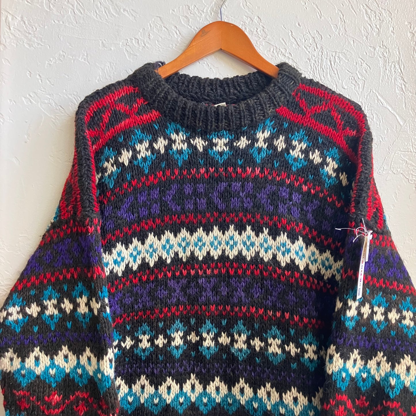 Vintage Cozy Wool Knit Sweater Large