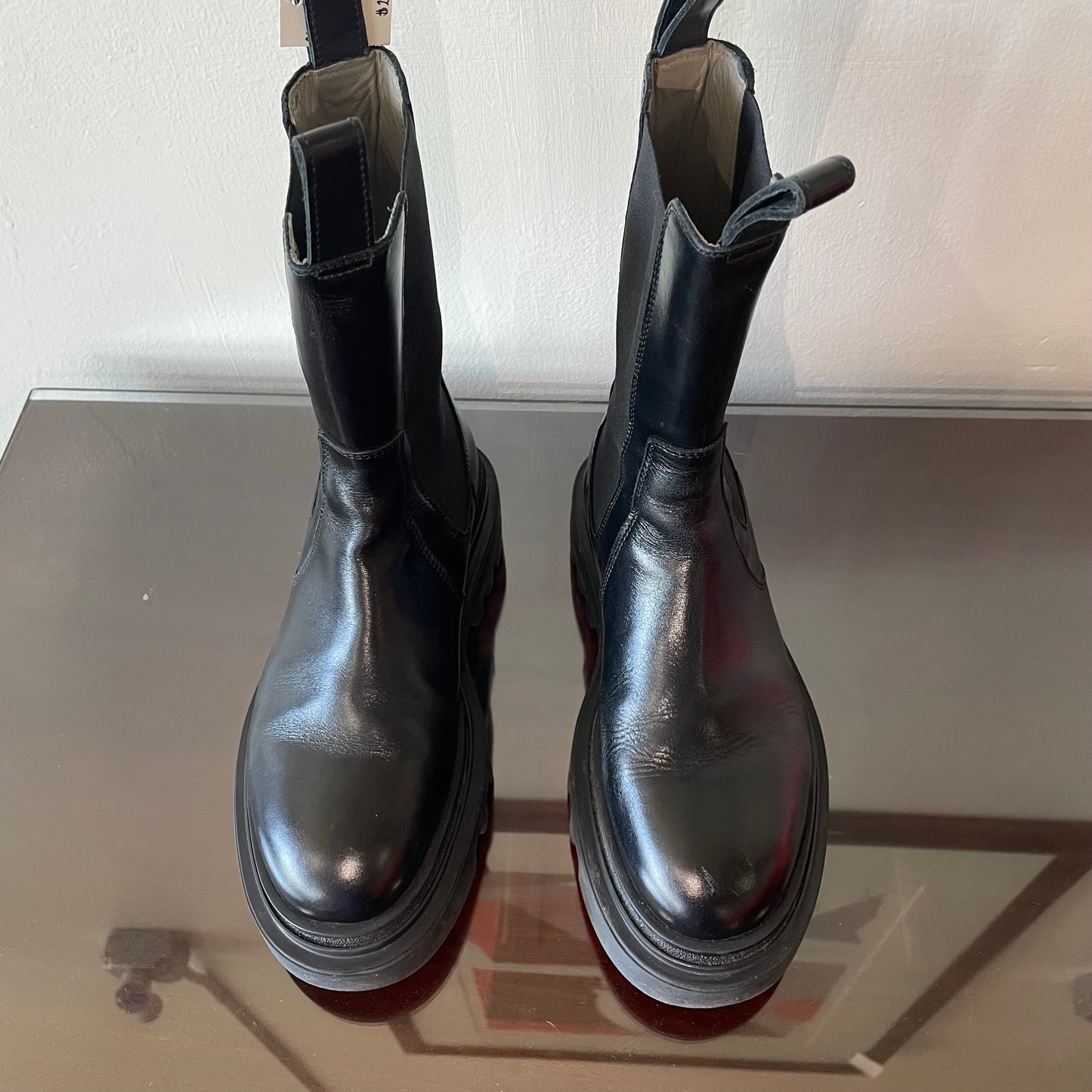 ALLSAINTS Alex Chelsea Boos in Shine Black | Size 36/6
