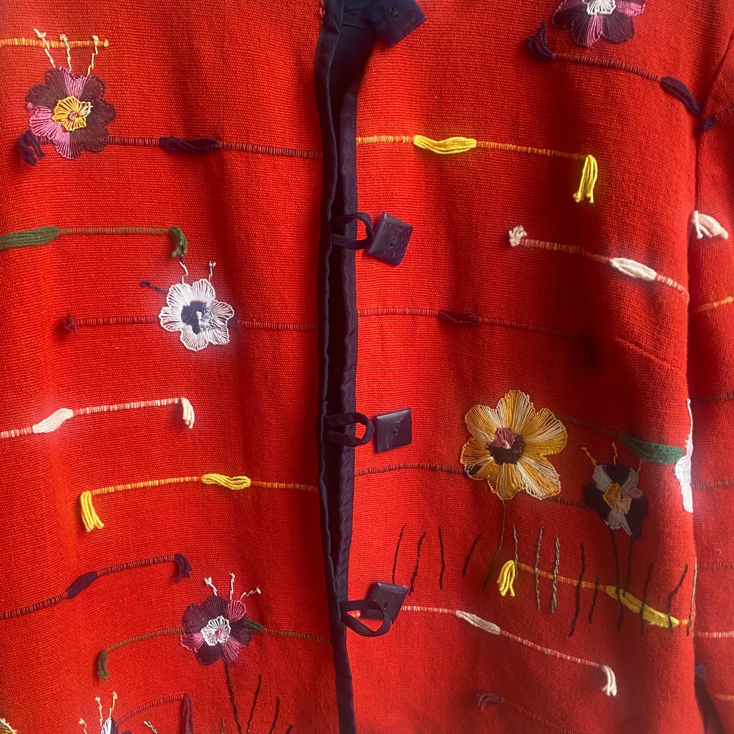 Floral Colorful Button Up Jacket | XL