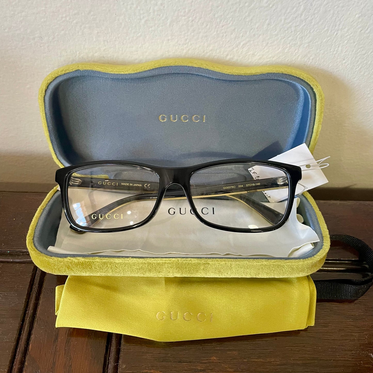 Gucci Havana Rectangular Eyeglasses