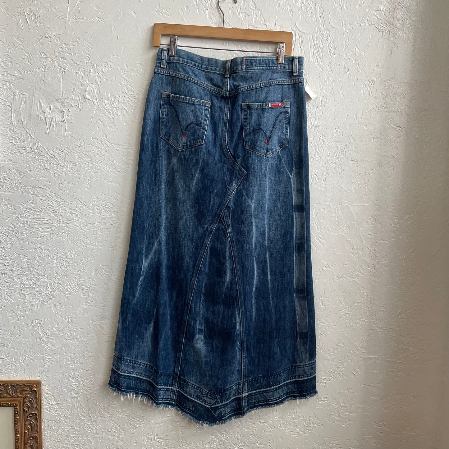 1990s Guess Denim Midi Skirt | Size 29/8