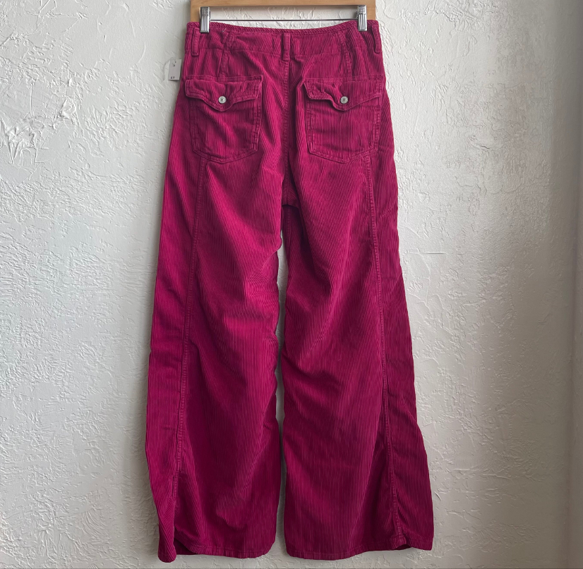 Free People Wide Leg Corduroy Pants | Size 28