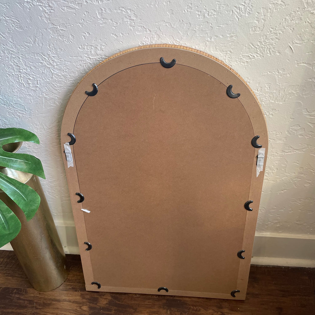 Rattan Arched Wall Mirror 20 x 30