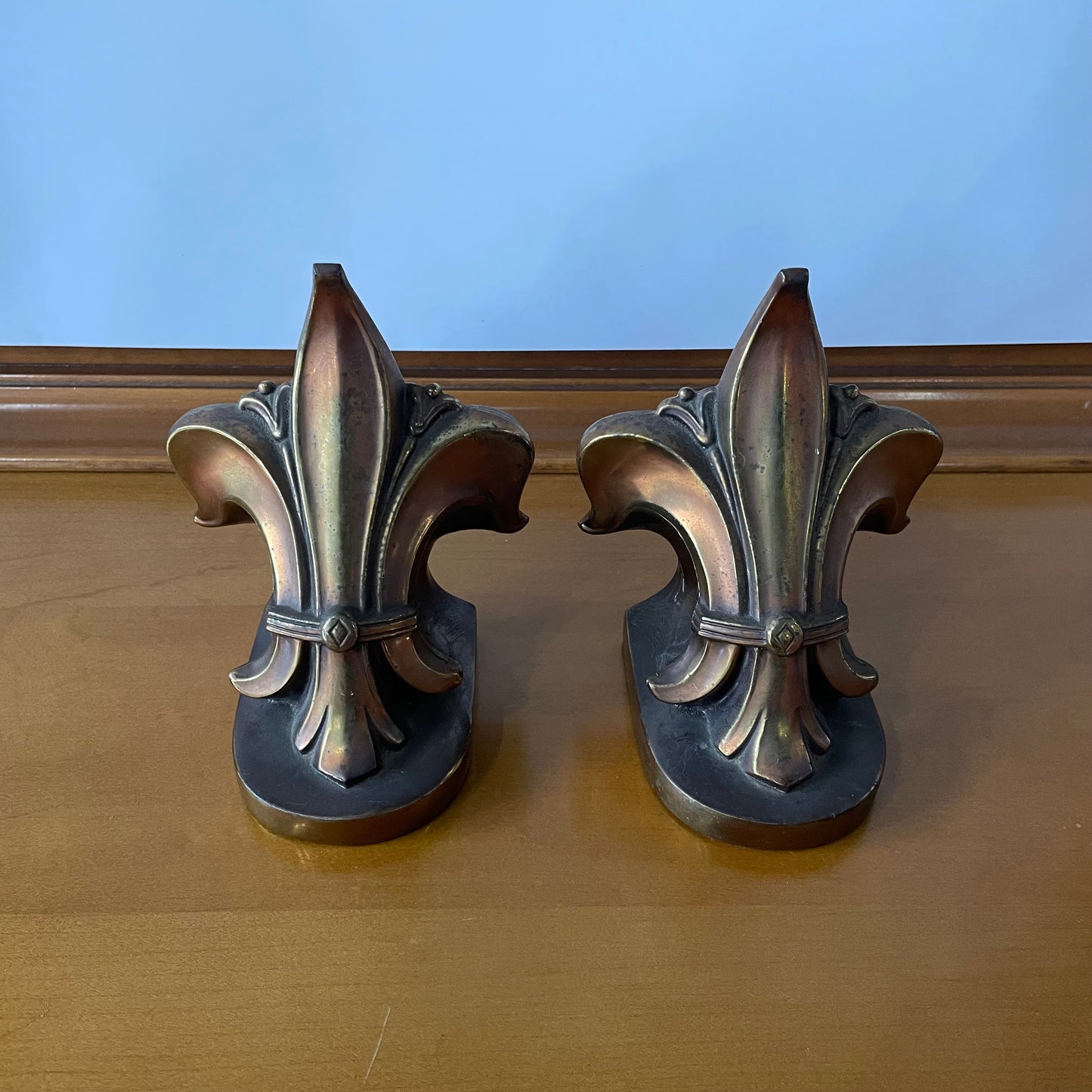 Brass Fleur De Lis Bookends