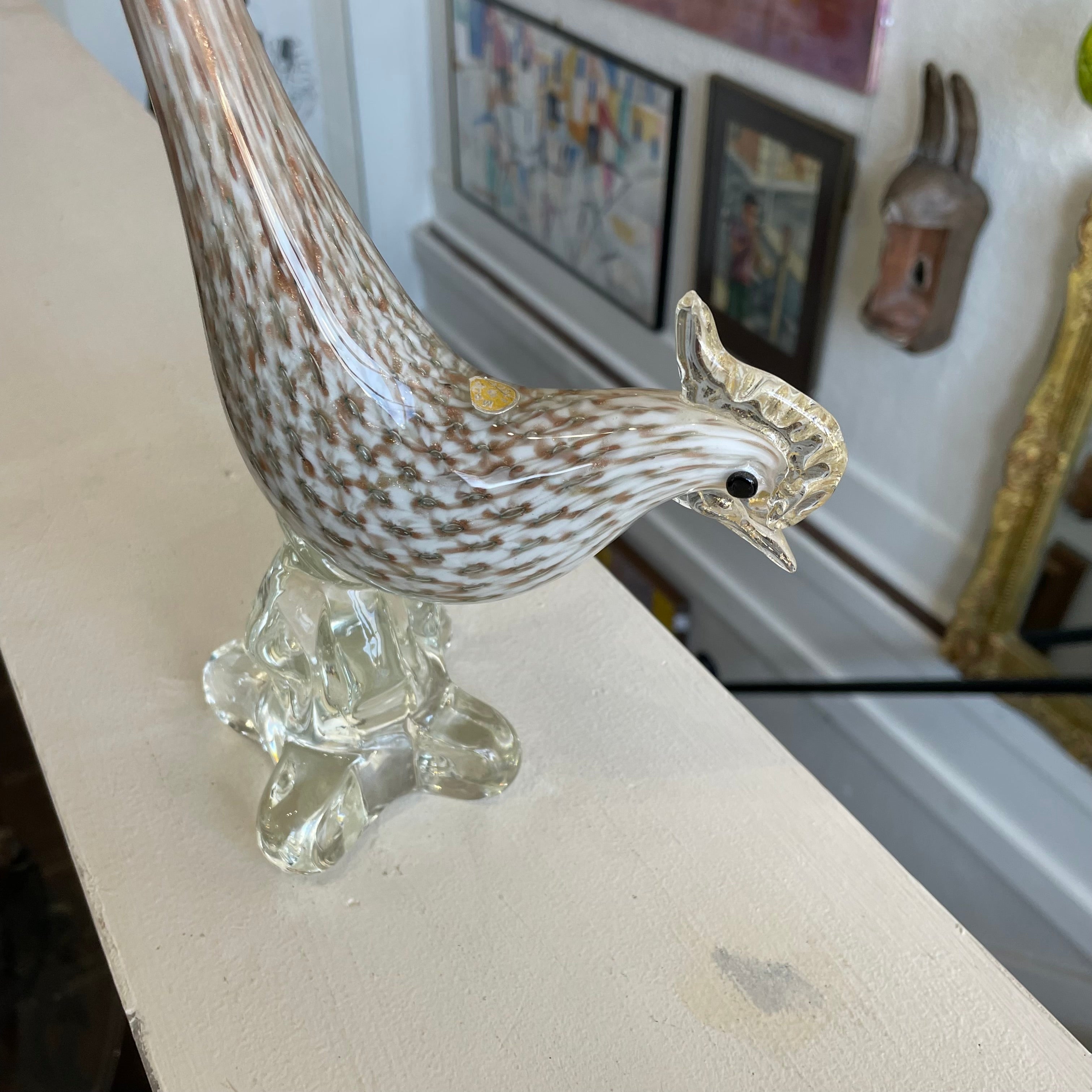 Murano Glass Pheasant Bird Art