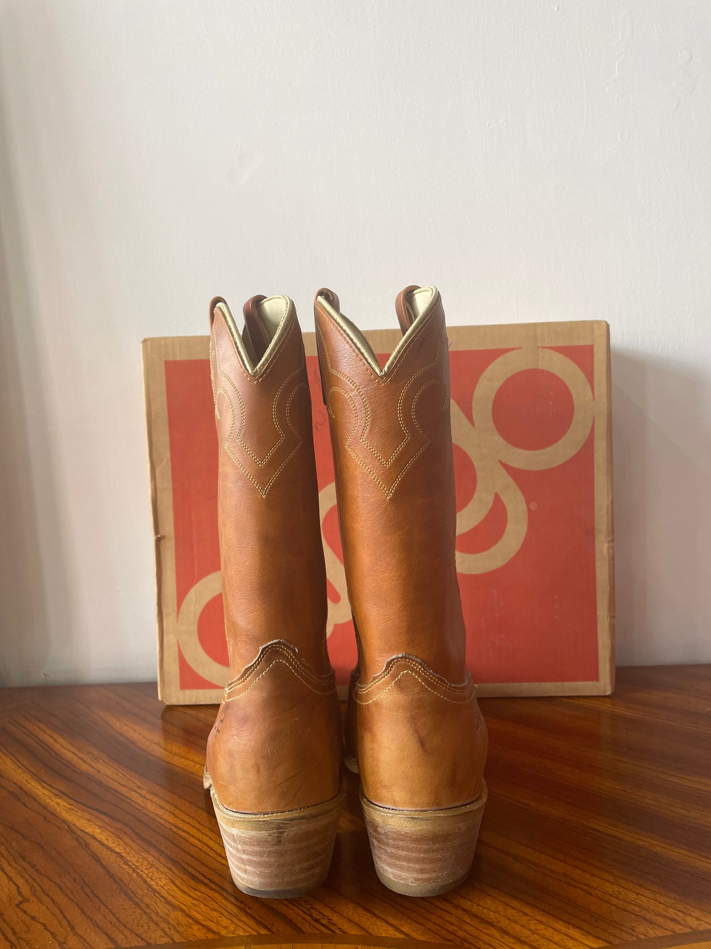 1980s Dingo Leather Cowboy Boots • Men’s 12