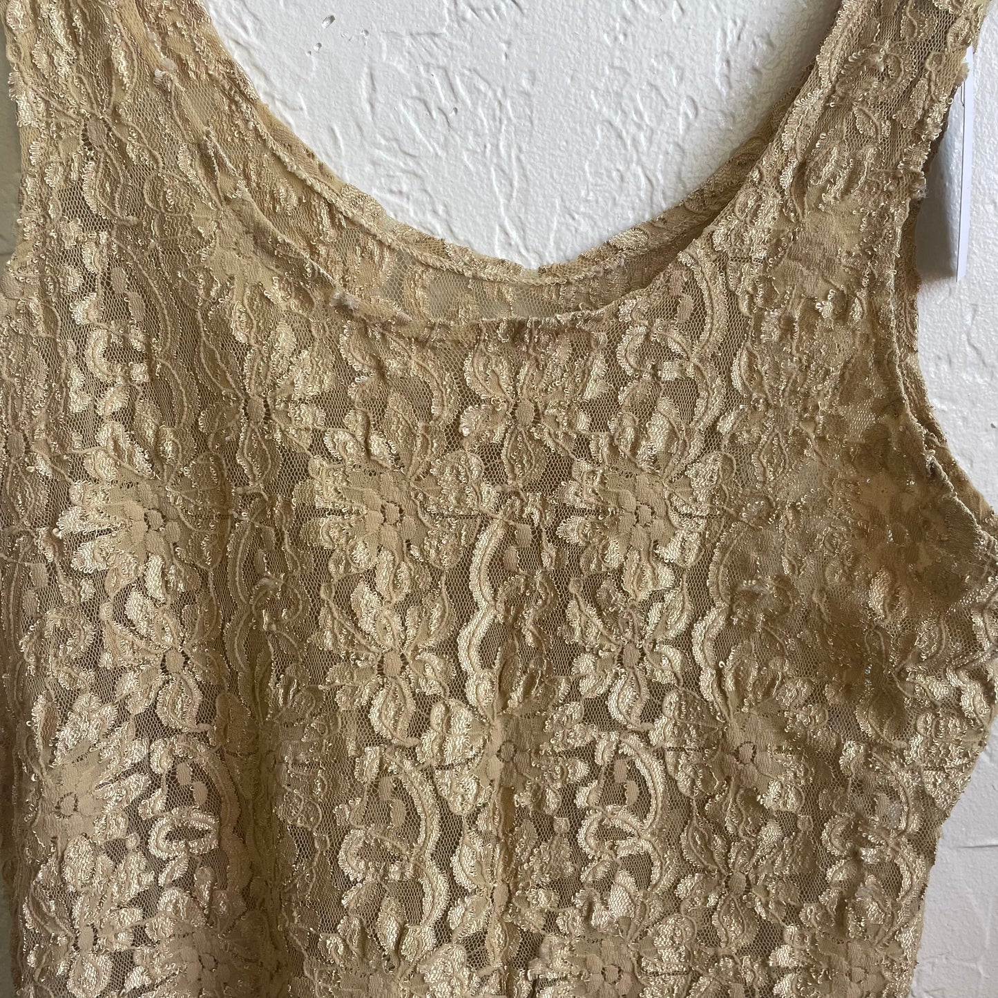 Floral Gold Cropped Tank | Small