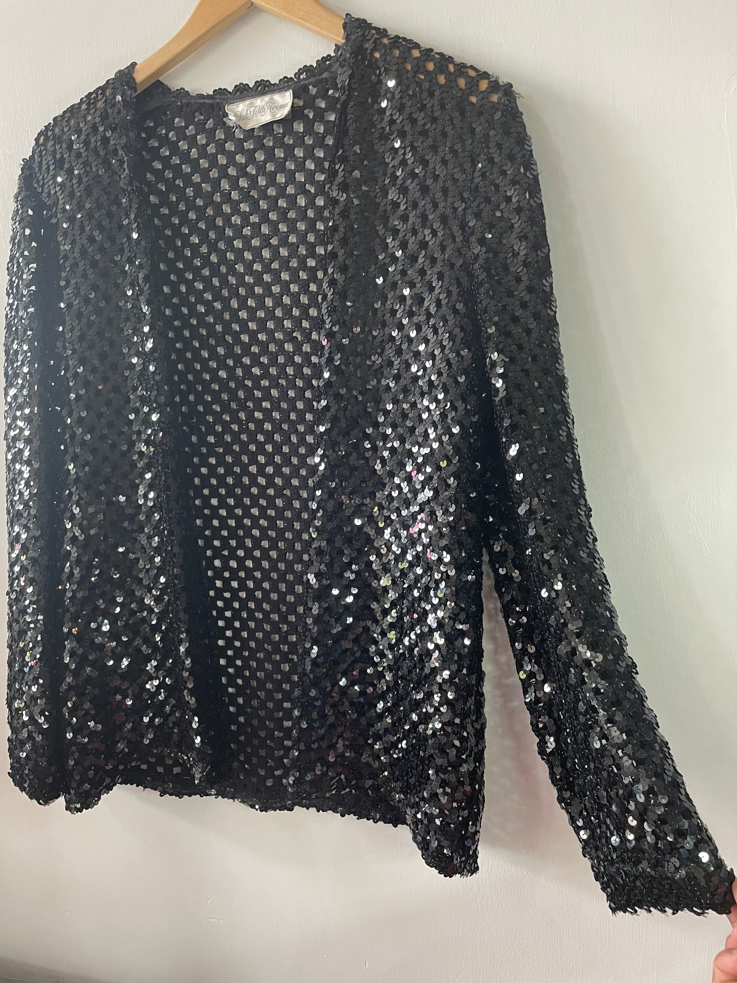 1990’s Black Sequin Knit Cardigan