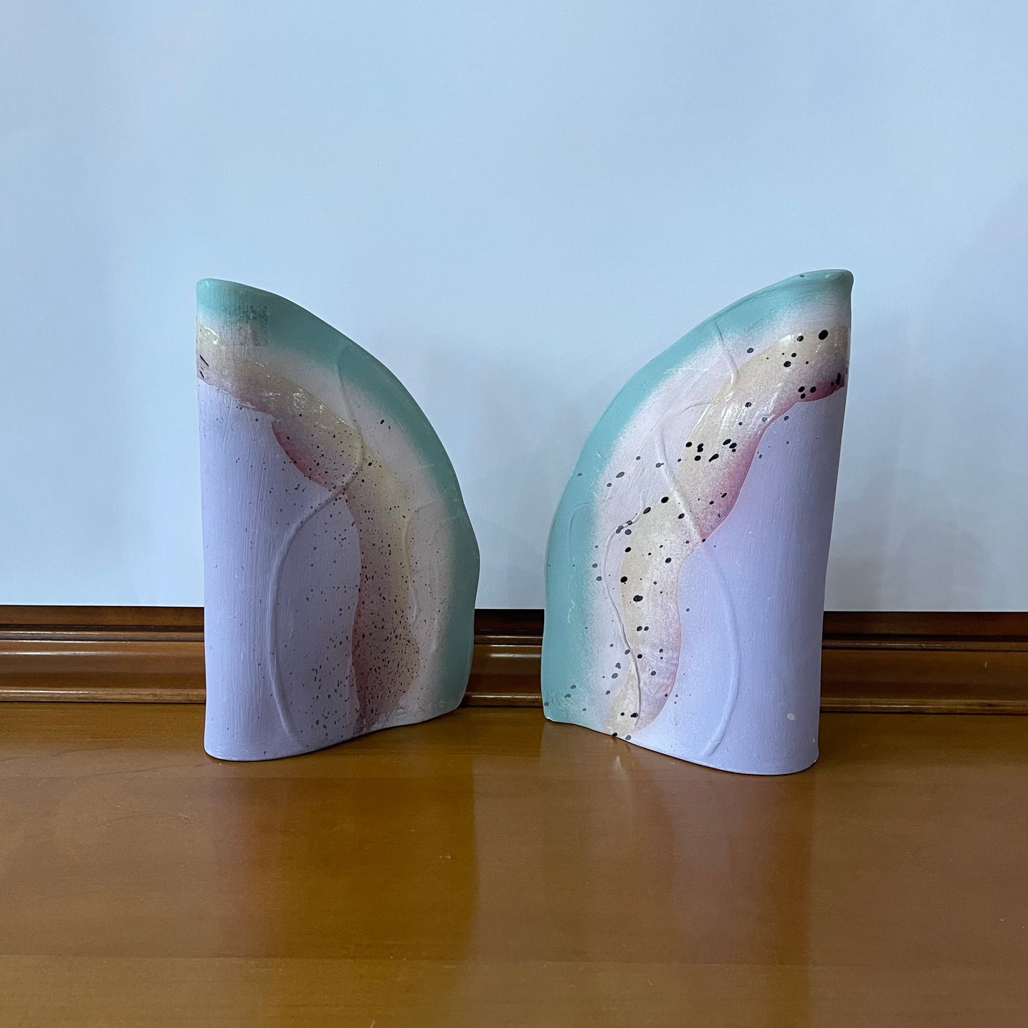 1980s Handmade Pottery Vases Set of 2