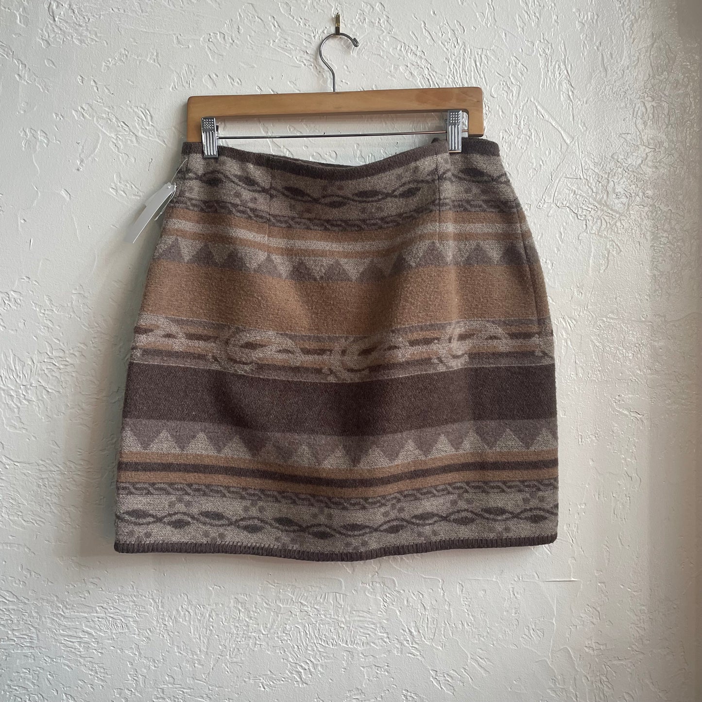 Wool Wrap Mini Skirt | Size 13/14