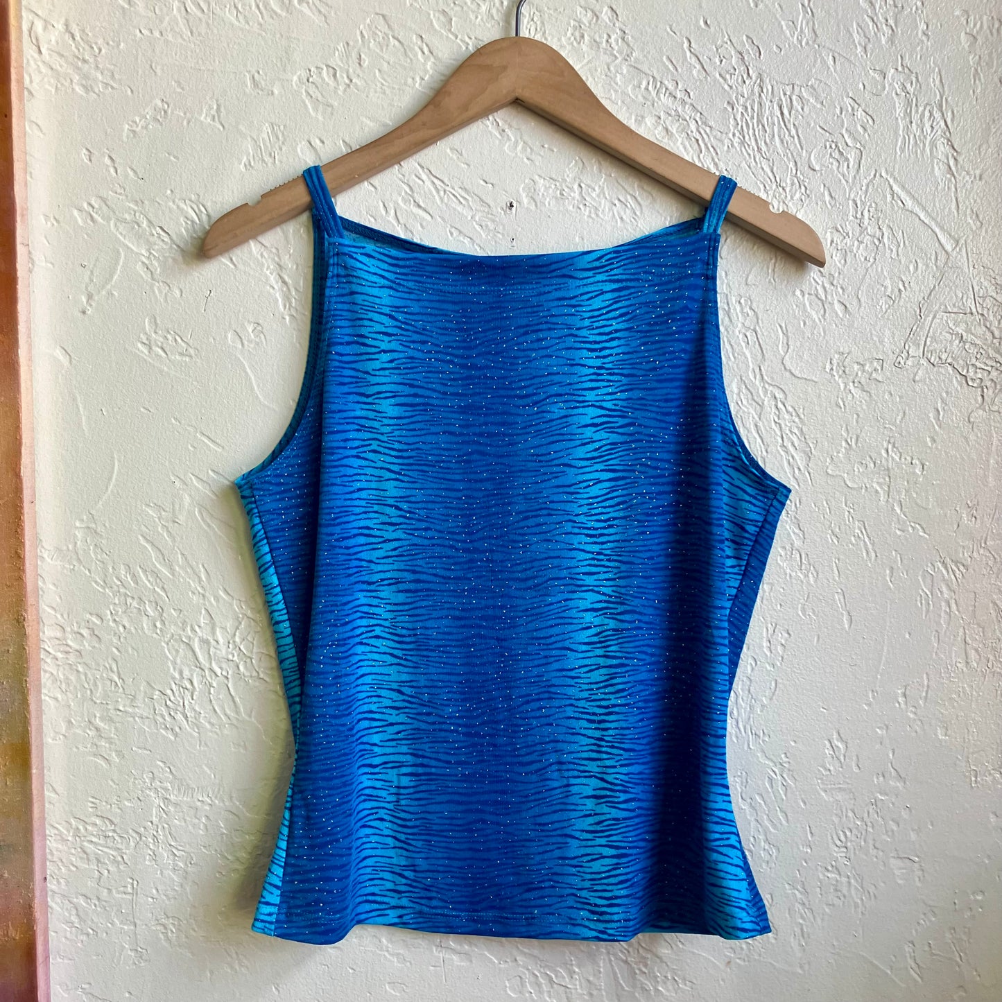 Y2K Blue Cami Tank Top Medium