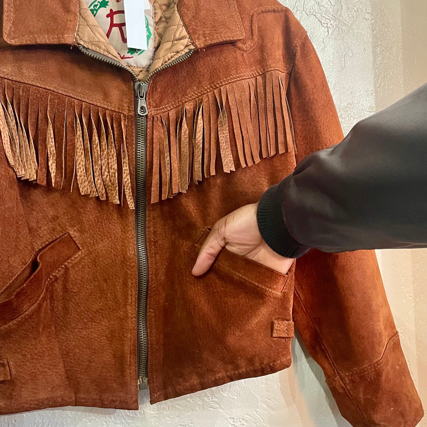 Cropped Suede Fringe Jacket 1970’s | Medium
