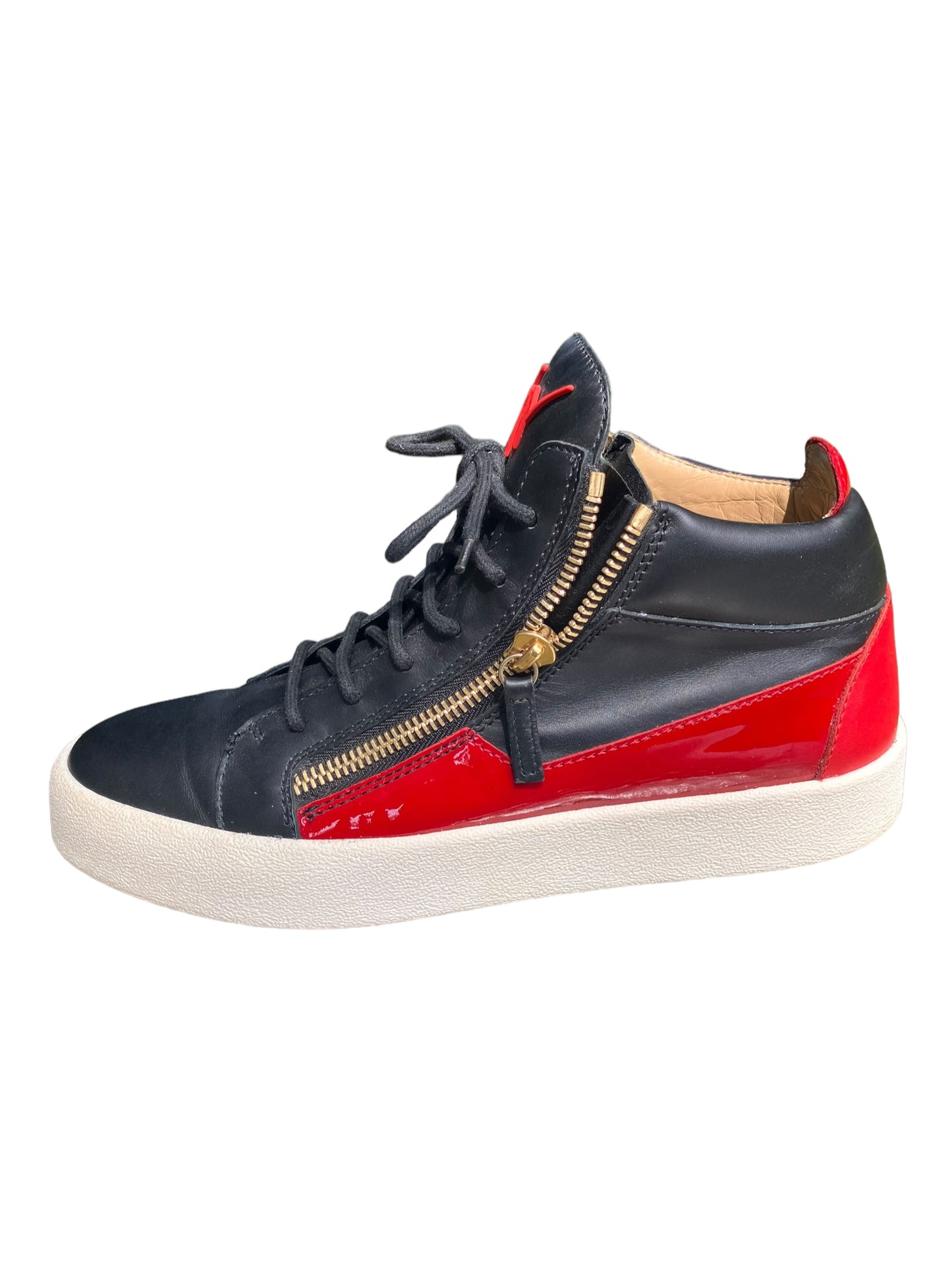 Giuseppe Zanotti Men Sneakers New York Black Red White EU 45 I US 11.5