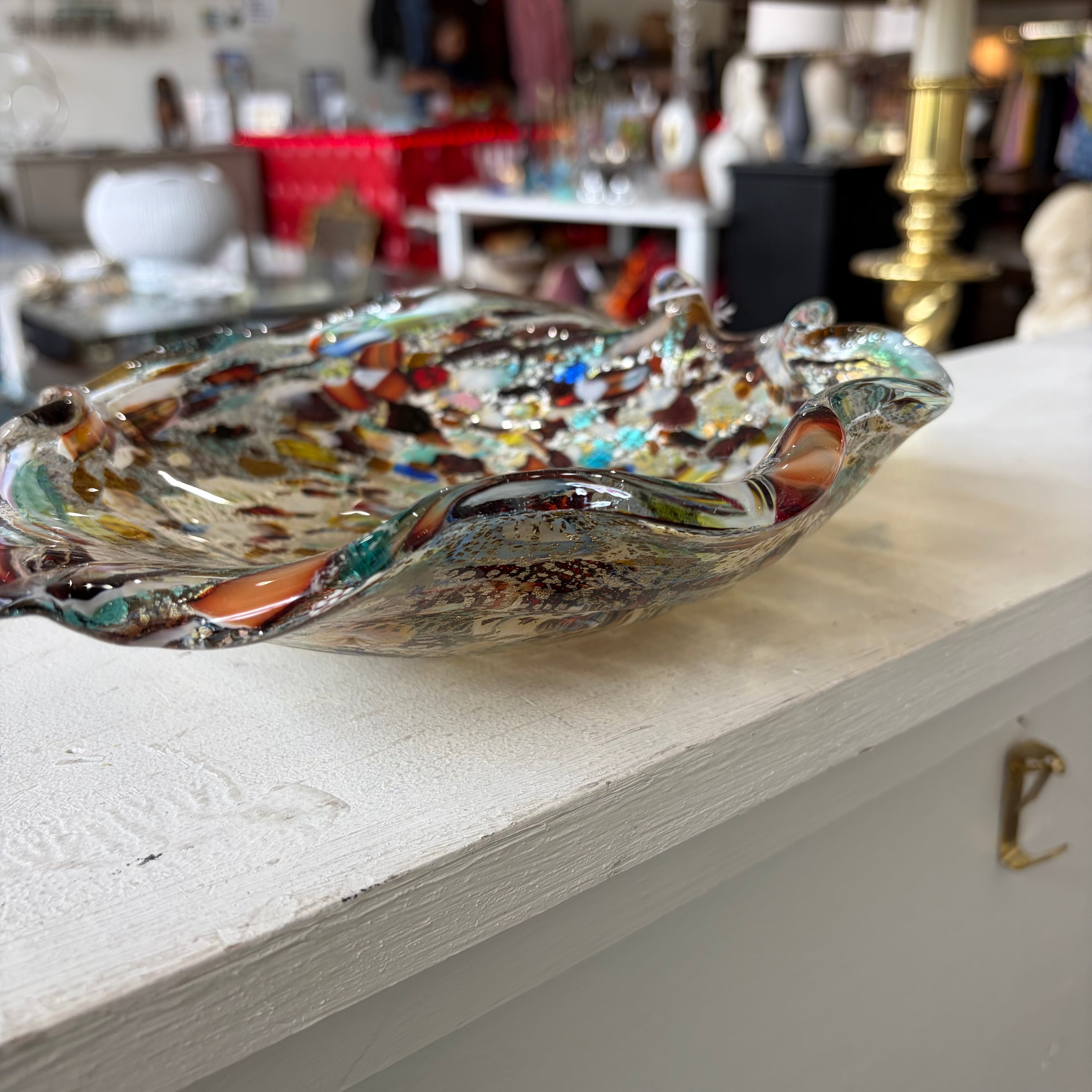 Italian Murano Tutti Frutti Glass Bowl