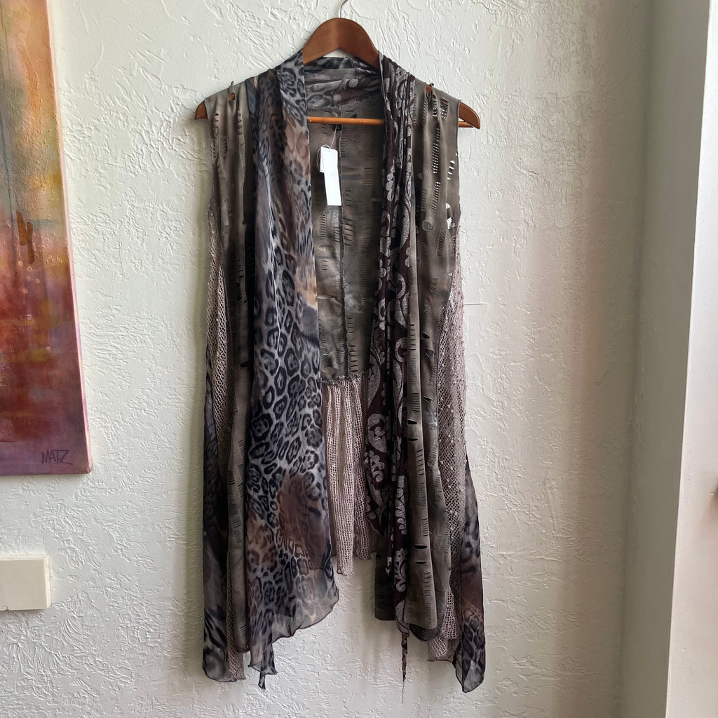 Patchwork Multi Print Cardigan | XL