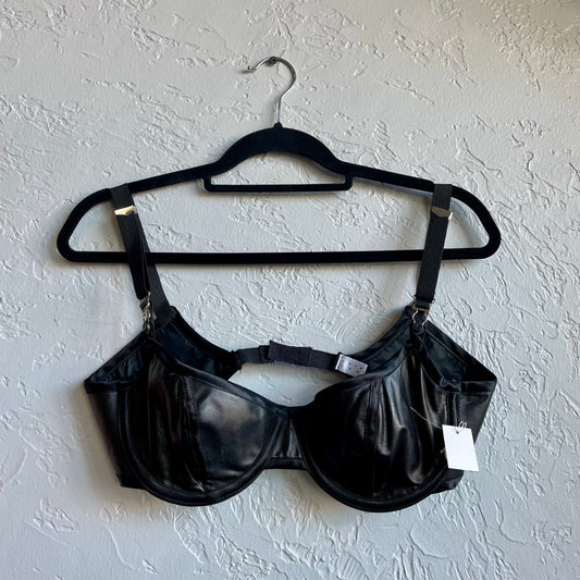 Y2K Faux Leather Bra