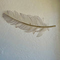 Brass Wire Large Leaf Wall Sculpture