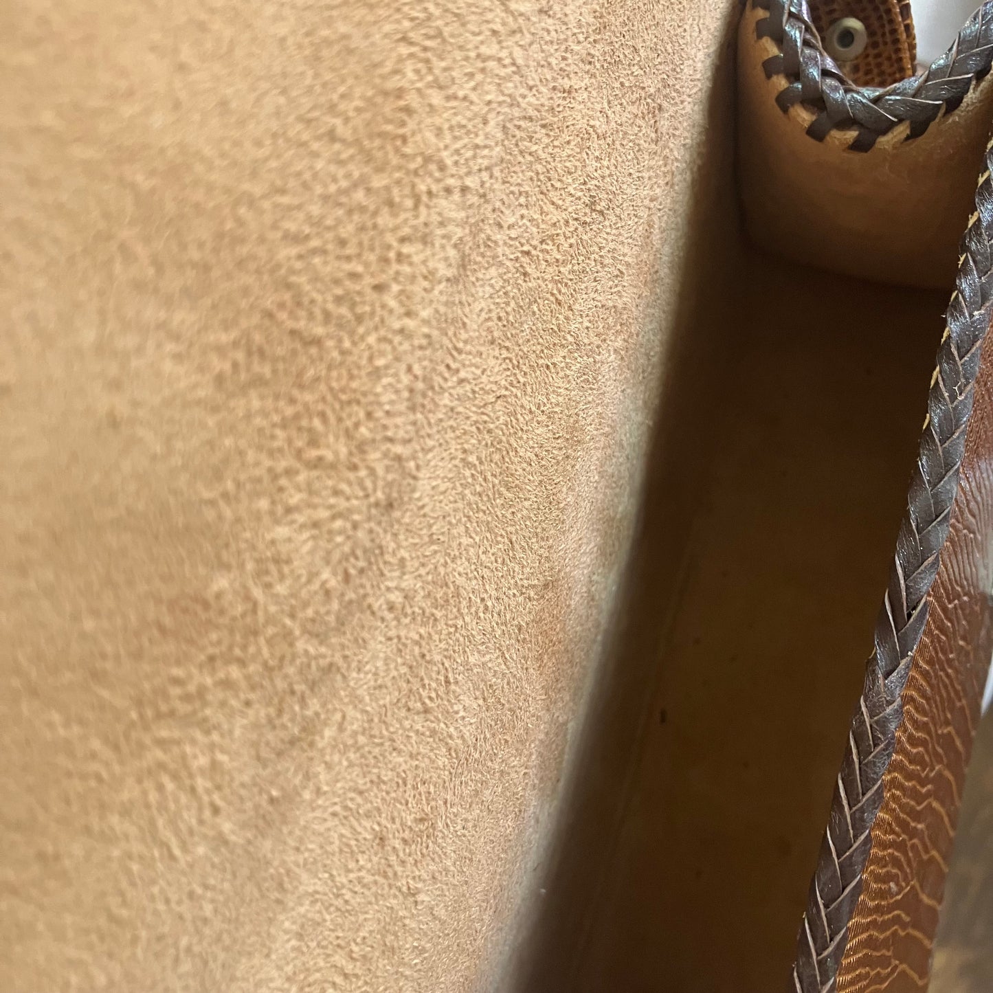 Vintage Alligator Print Shoulder Bag