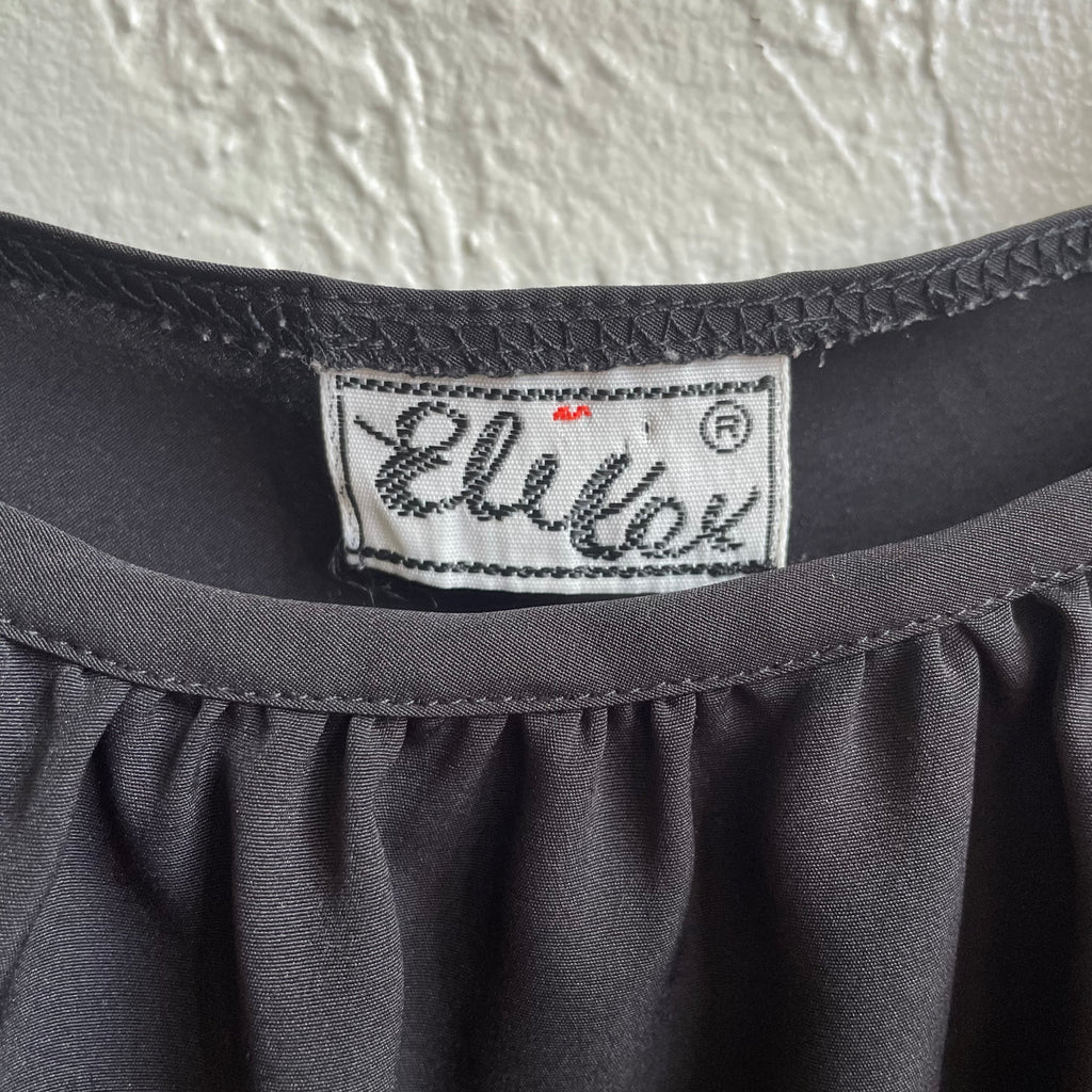 Black Satin Y2K Slip Dress | Small