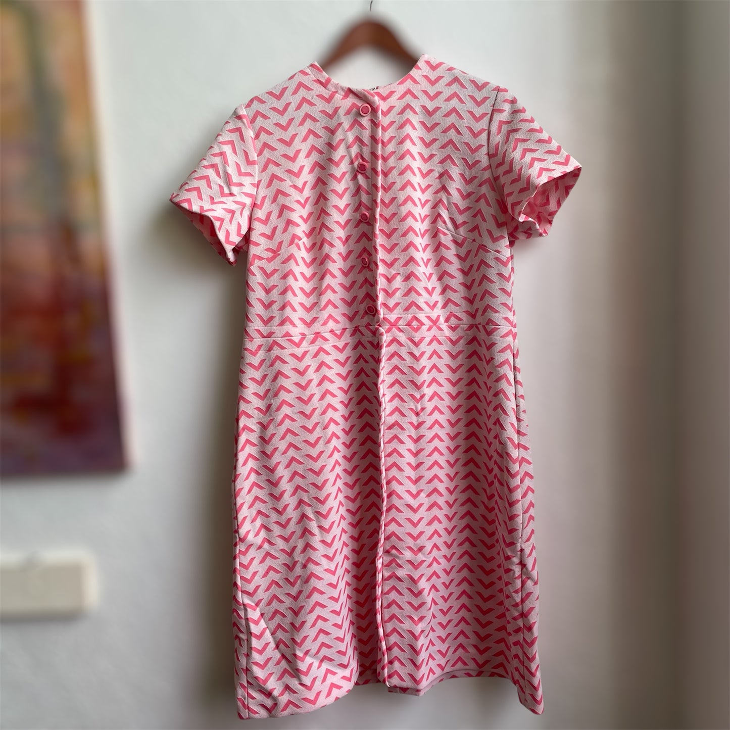 Vintage Pink 70’s Dress | XL