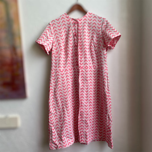 Vintage Pink 70’s Dress | XL