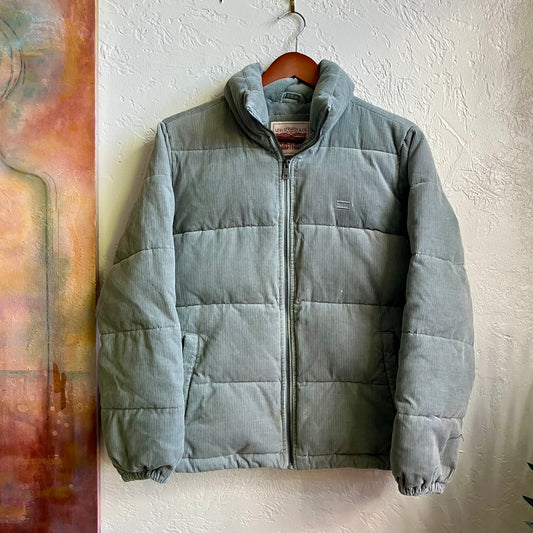 Levi’s Mint Green Corduroy Puffer Jacket Small