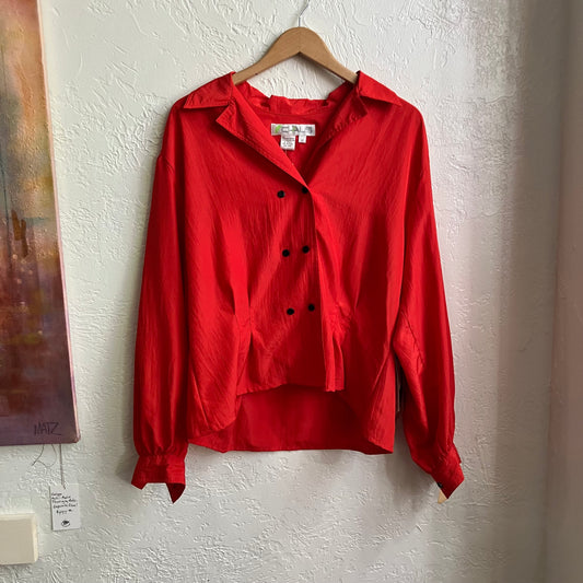 Vintage Red Button Down | XL