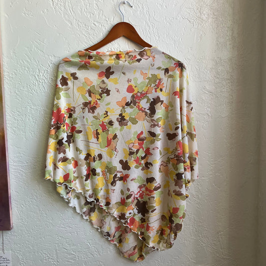 Floral Vintage Poncho | XL