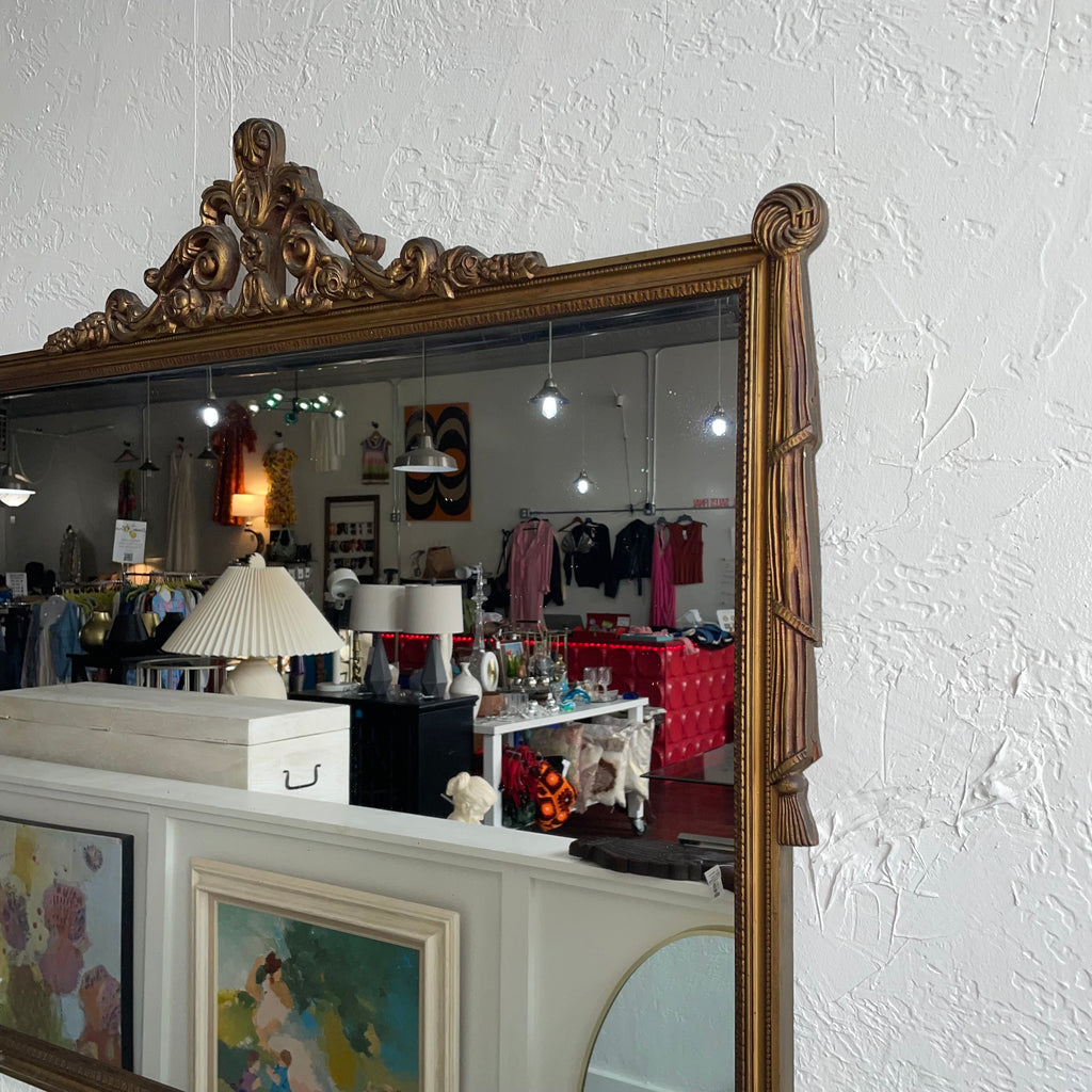 Depression Era 1930's Gold Ornate Wall Mirror 34 x 38