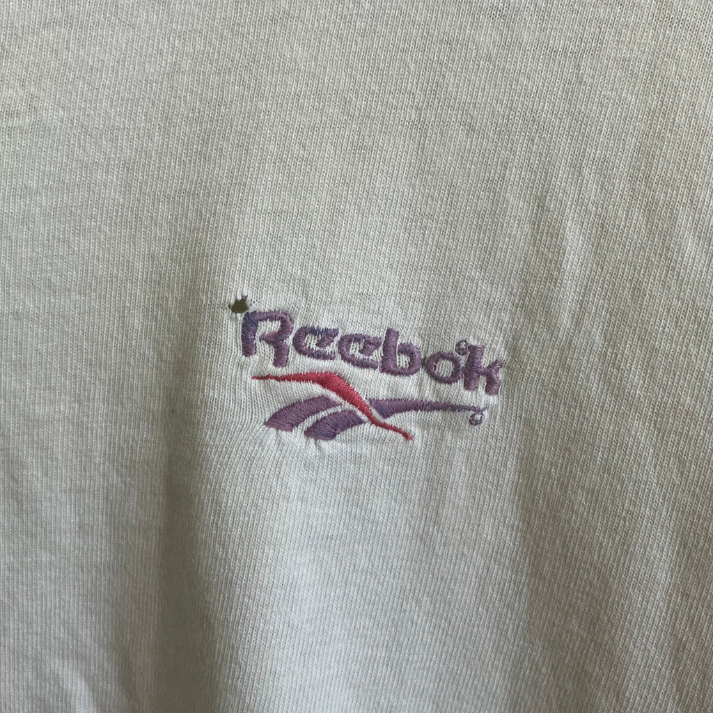 White Vintage Reebok Shirt | Medium