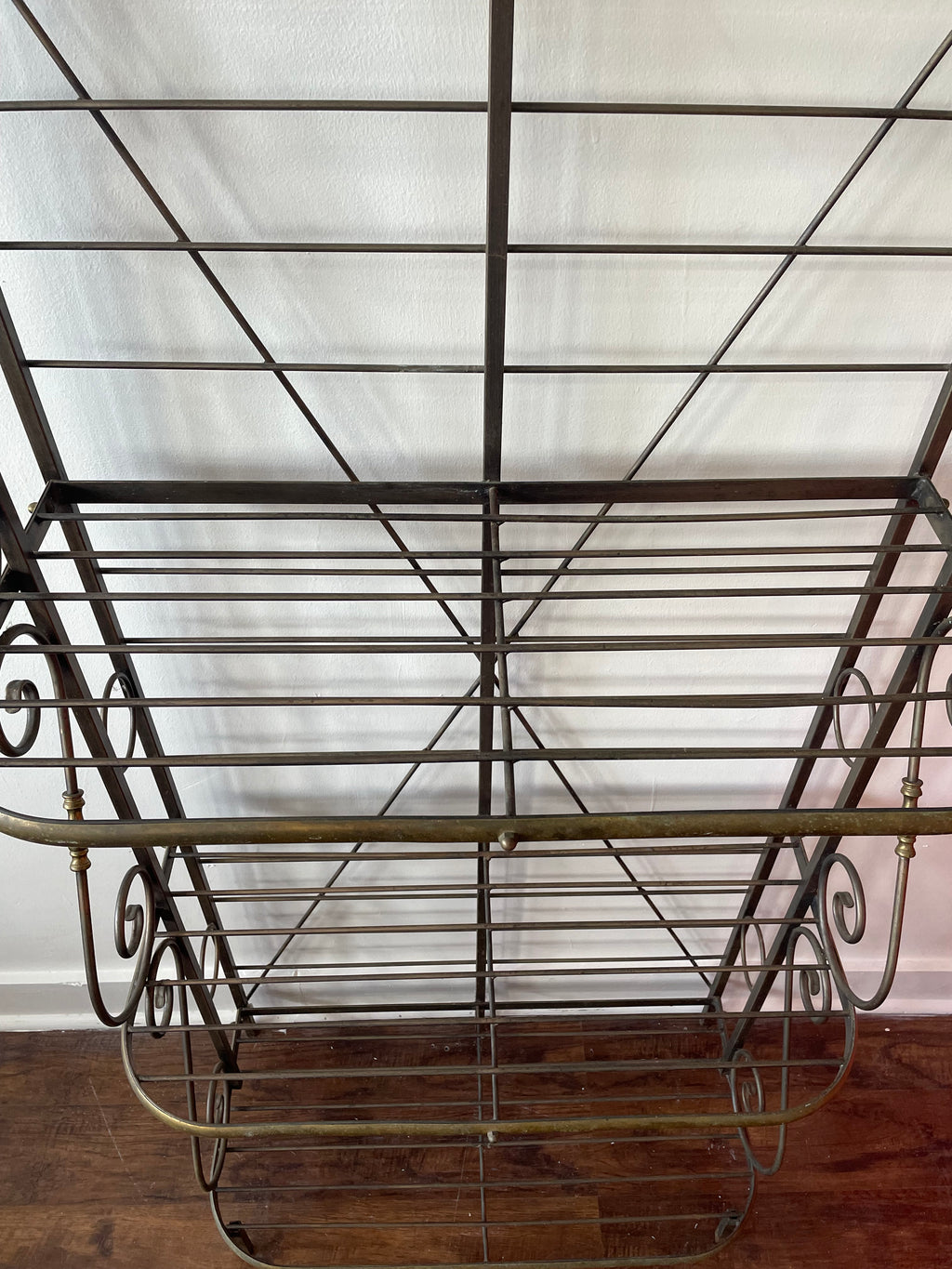 Provincial French Brass Wire Baker's Rack Early 29th Century