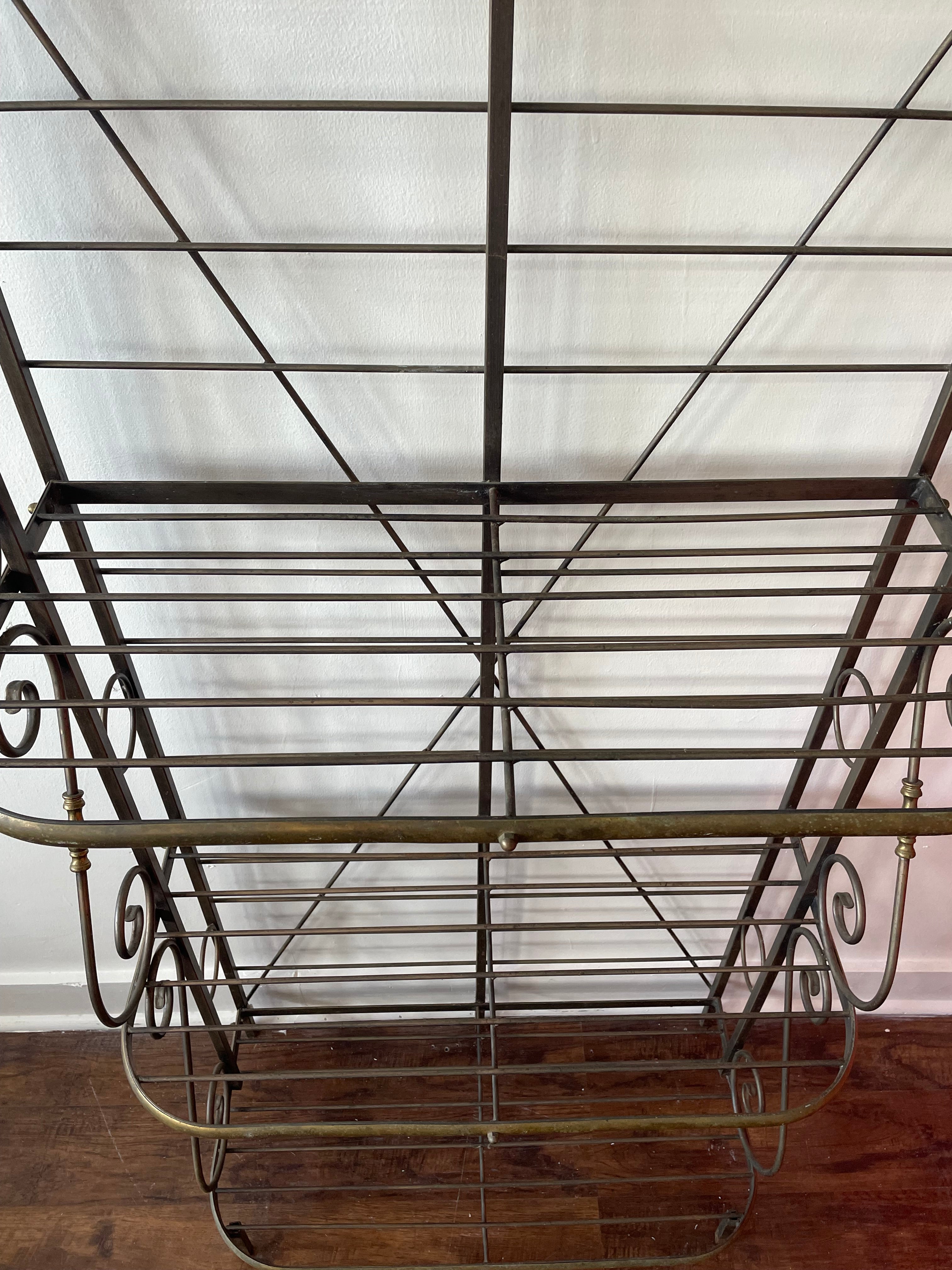 Provincial French Brass Wire Baker's Rack Early 29th Century