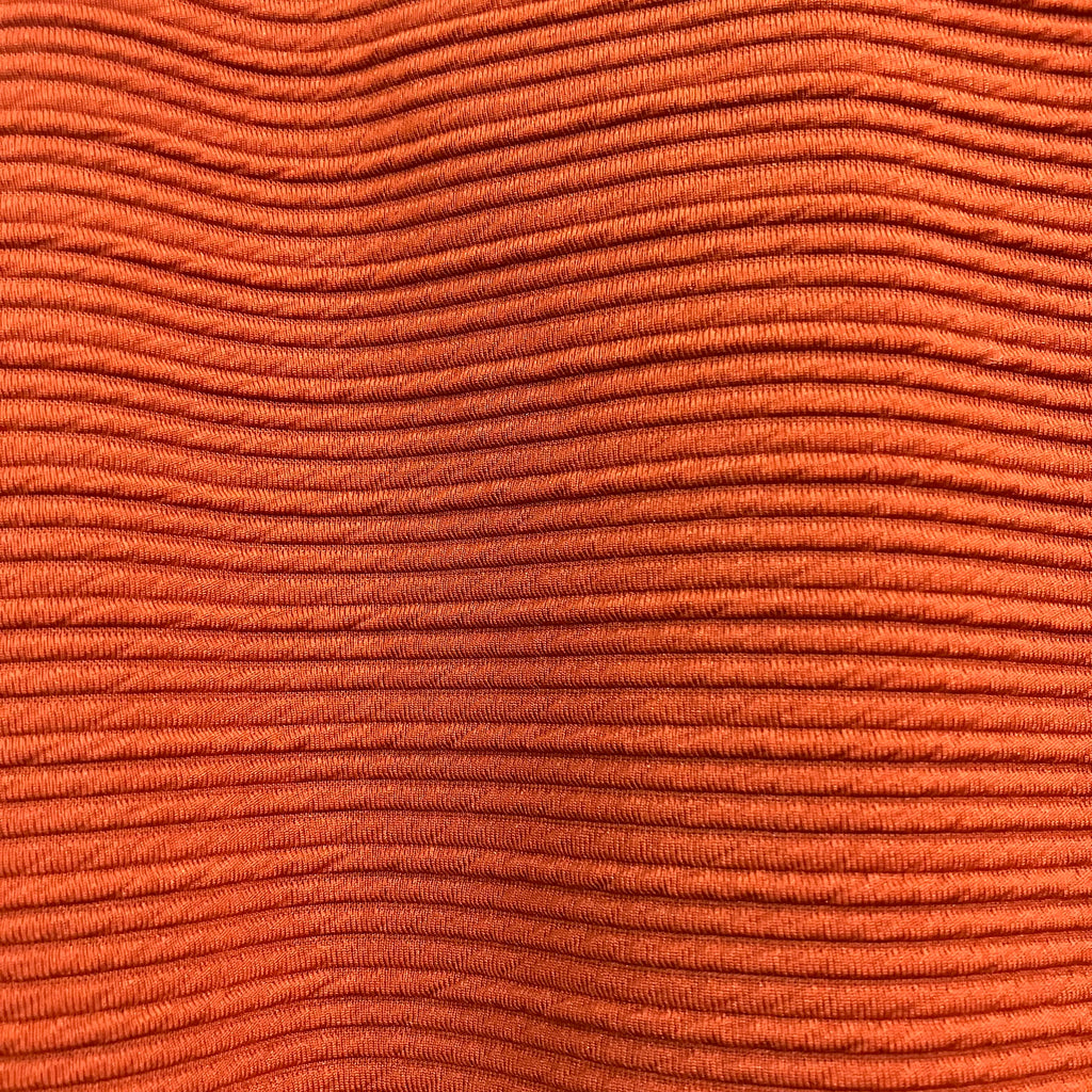 Joseph Ribkoff Burnt Orange & Black Ribbed Chunky Button Jacket Coat | Small