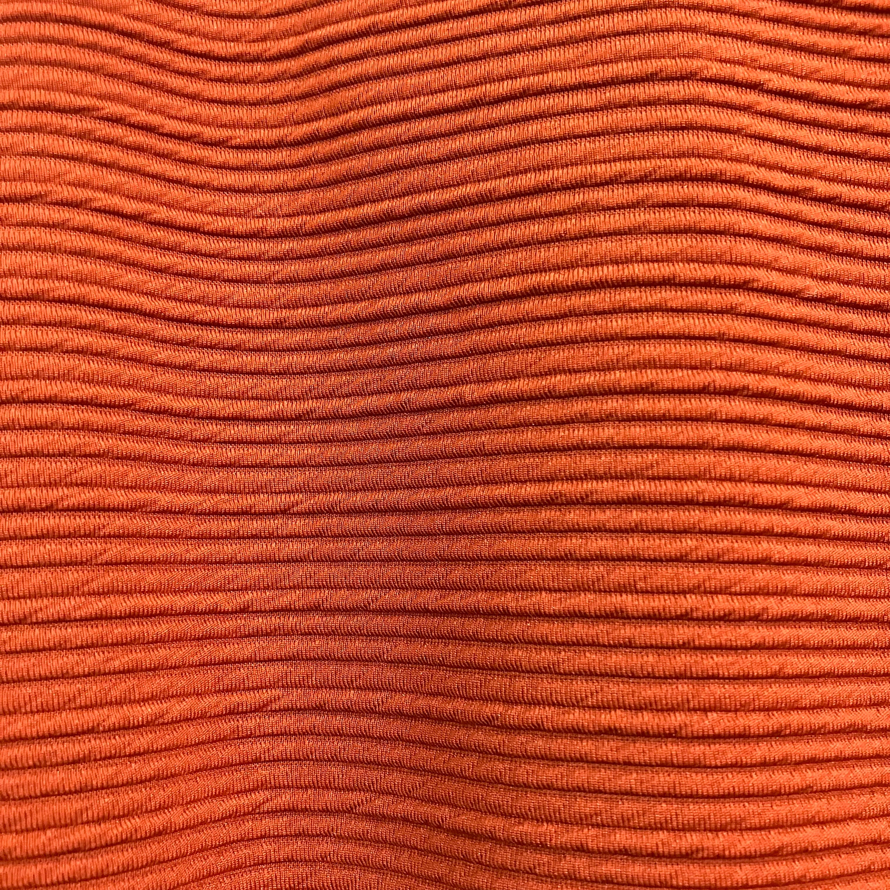 Joseph Ribkoff Burnt Orange & Black Ribbed Chunky Button Jacket Coat | Small