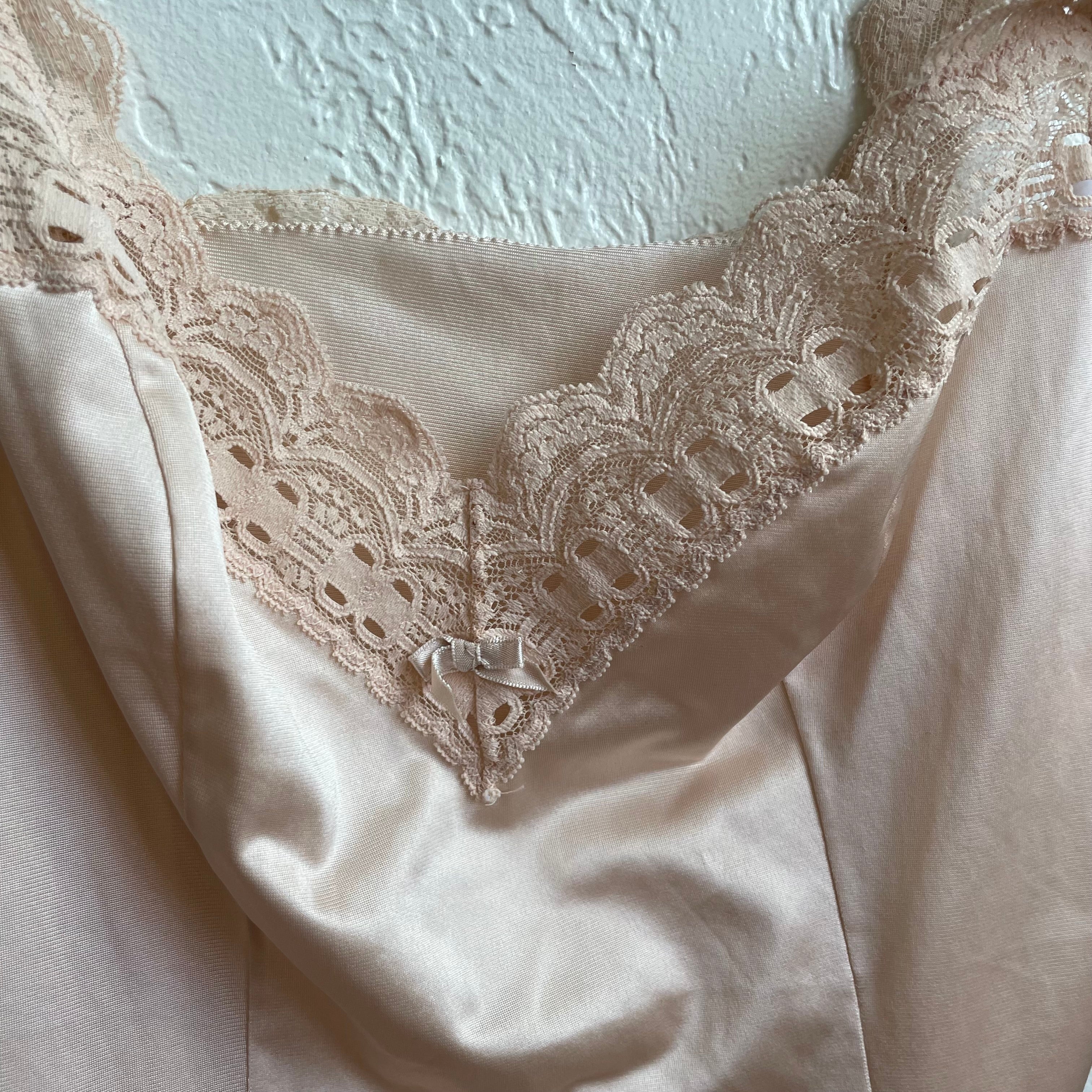 Champagne Colored Lace Slip Cami | Large